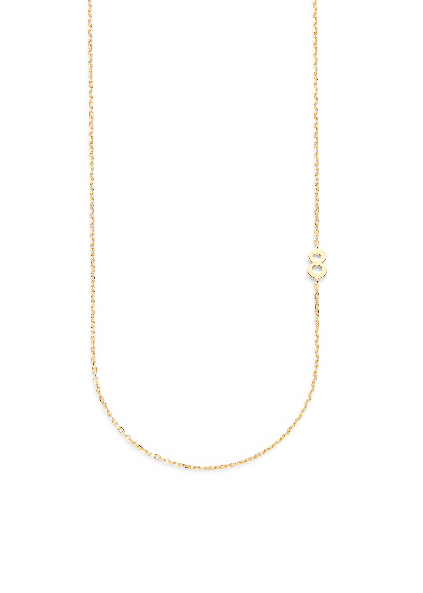 BIG NUMBER NECKLACE GOLD 50L - 8