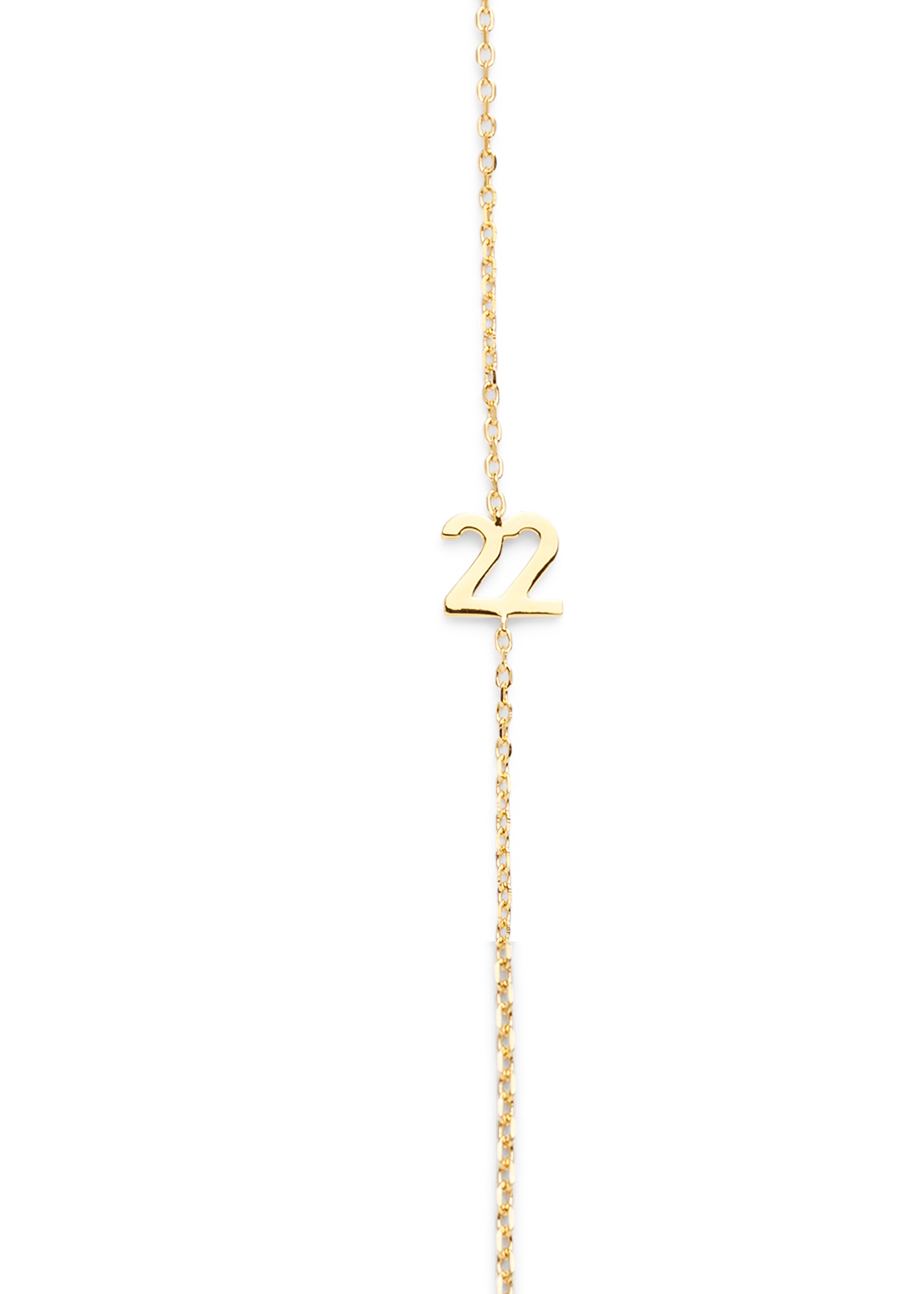 BIG NUMBER NECKLACE GOLD 40L - 22