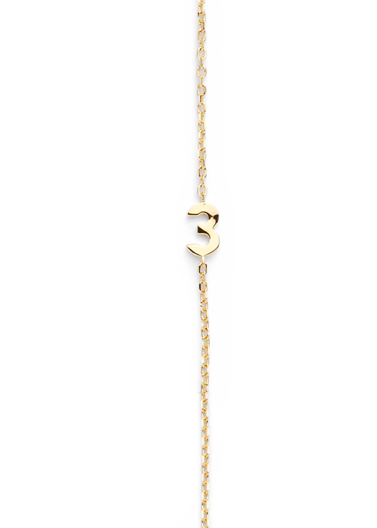 BIG NUMBER NECKLACE GOLD 40L - 3