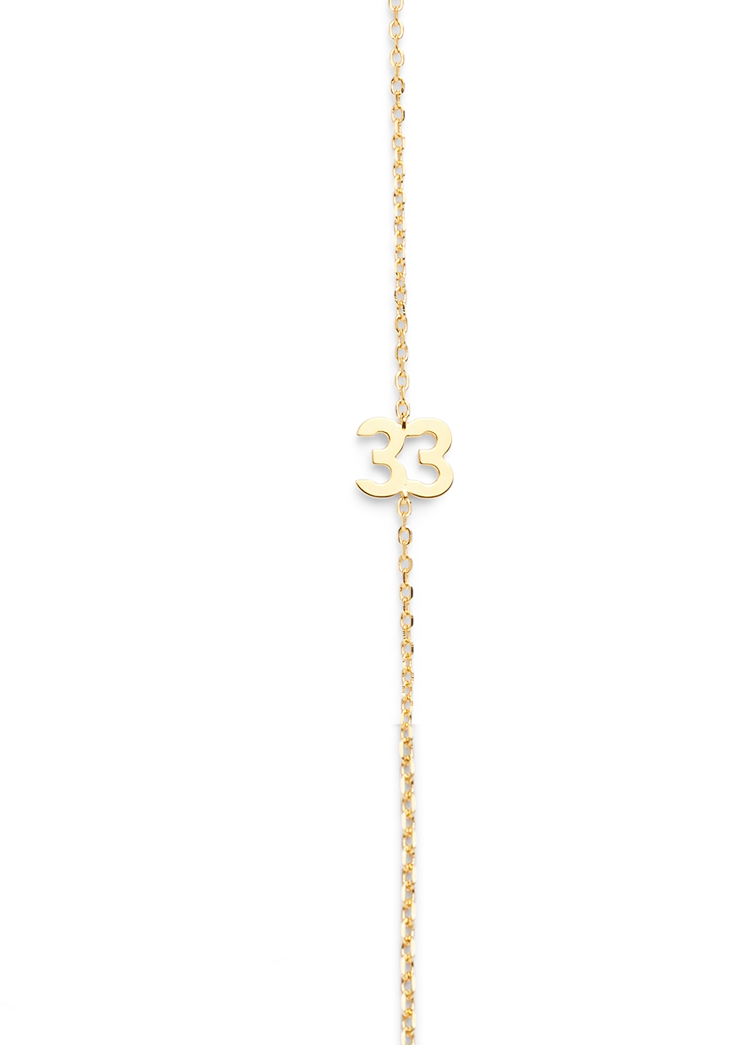 BIG NUMBER NECKLACE GOLD 40L - 33