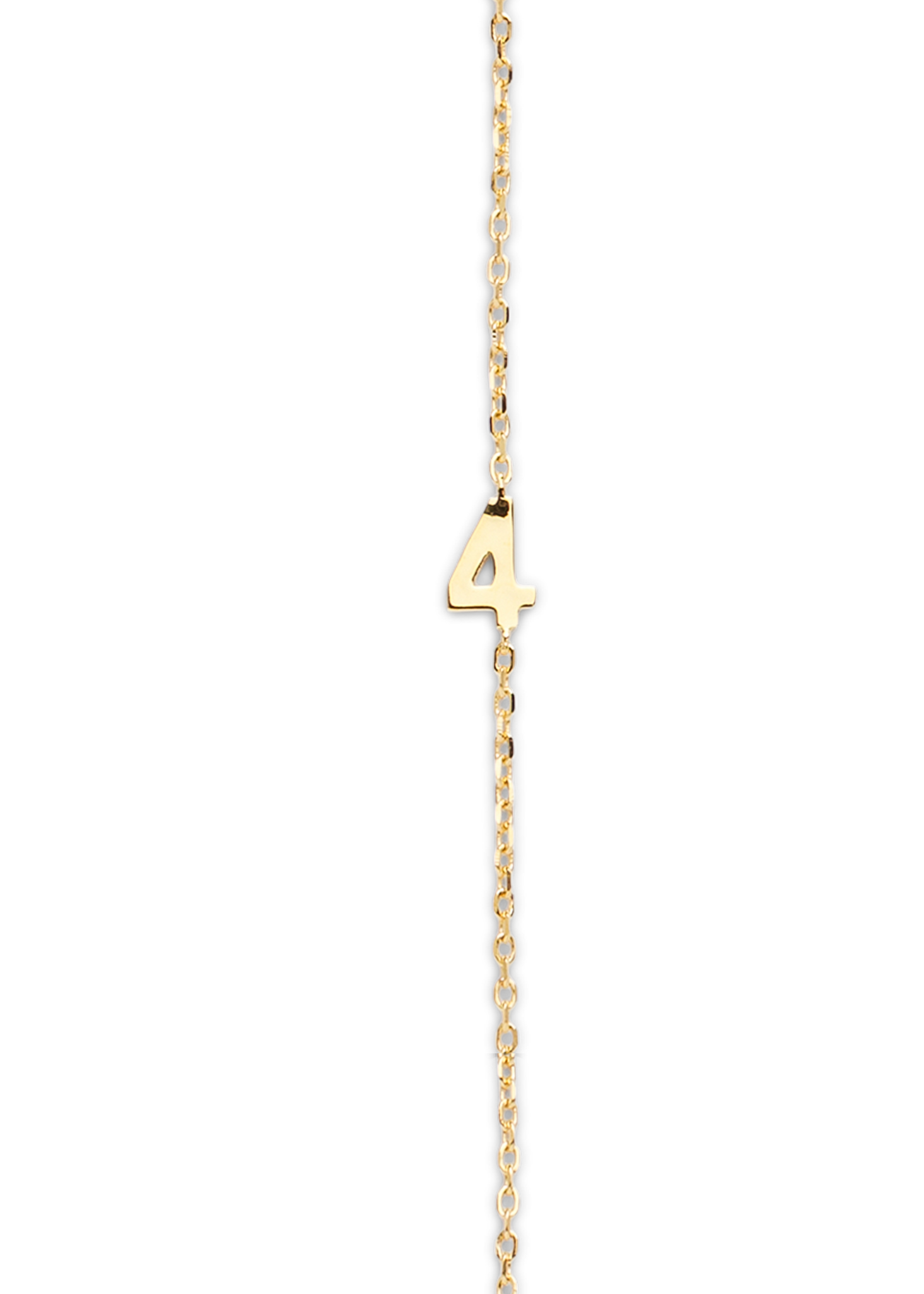 BIG NUMBER NECKLACE PURE 18K GOLD 40L - 4