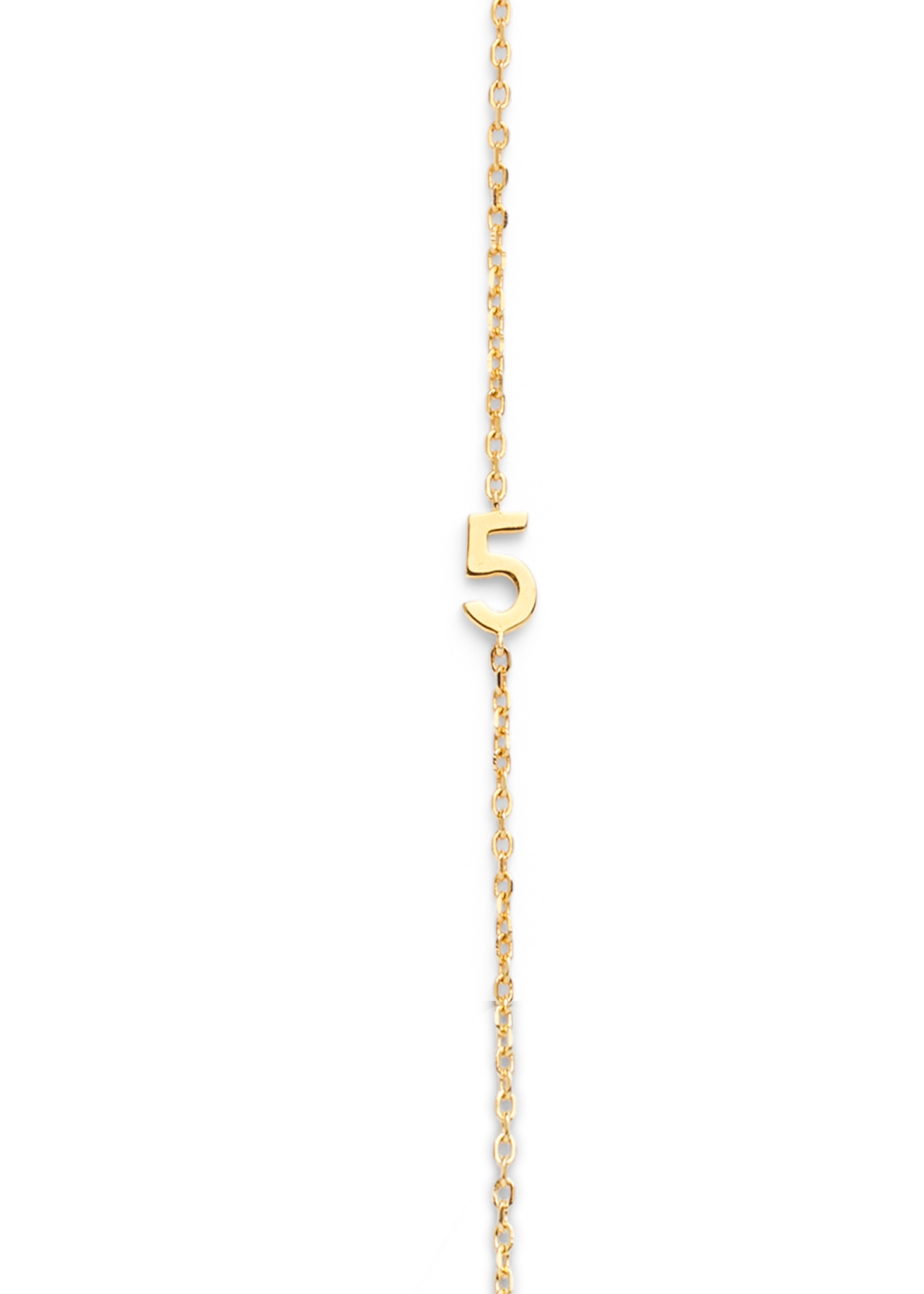 BIG NUMBER NECKLACE GOLD 40L - 5