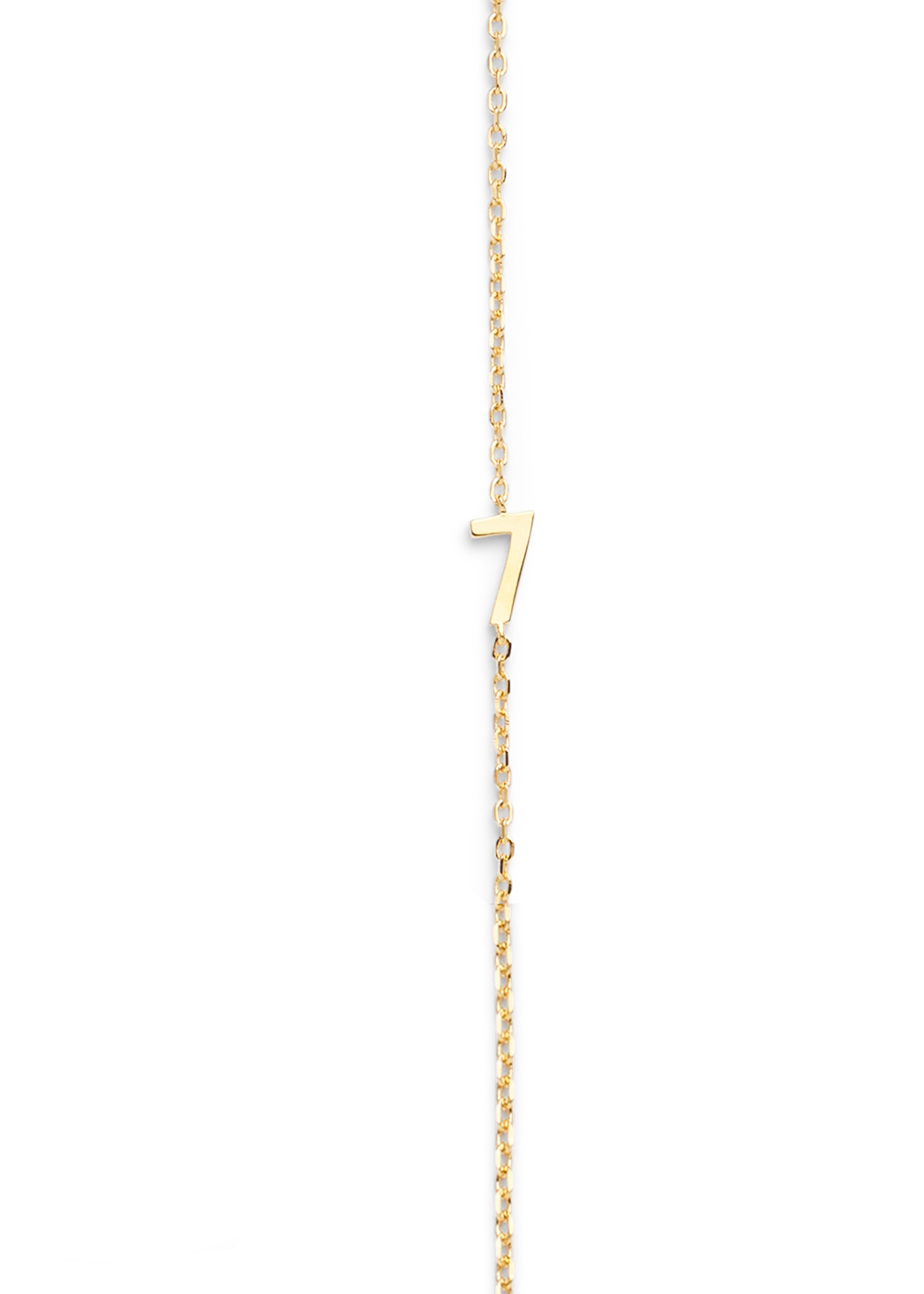 BIG NUMBER NECKLACE PURE 18K GOLD 40L - 7