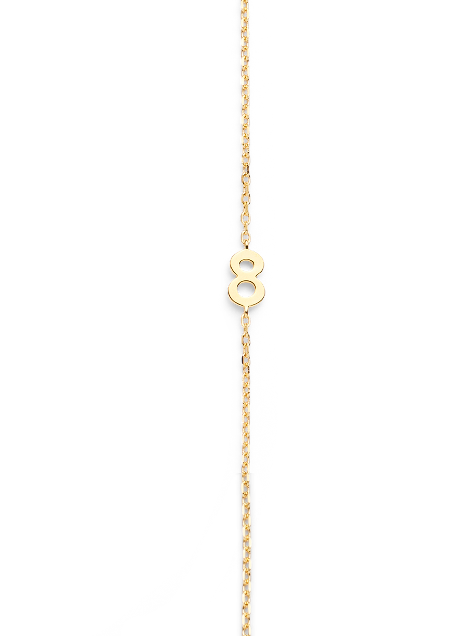 BIG NUMBER NECKLACE GOLD 40L - 8