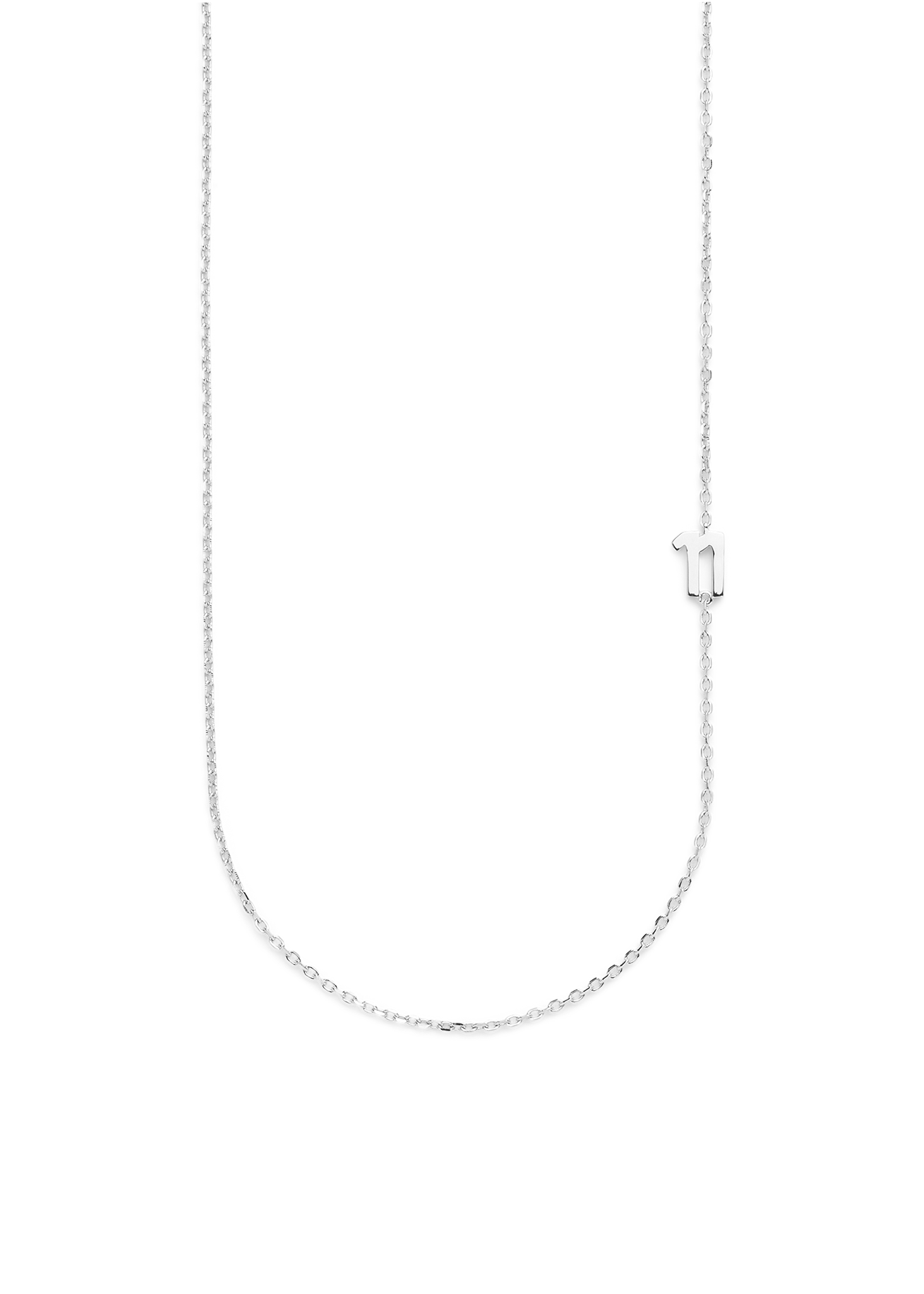 BIG NUMBER NECKLACE SILVER 50L - 11