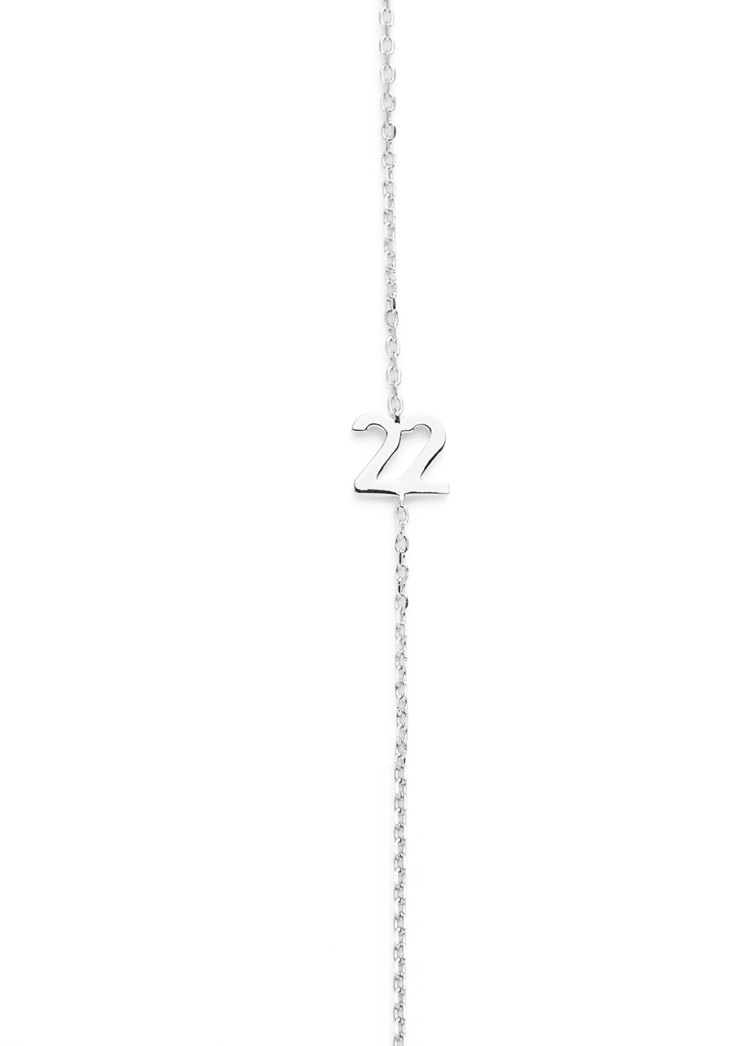 BIG NUMBER NECKLACE SILVER 50L - 22