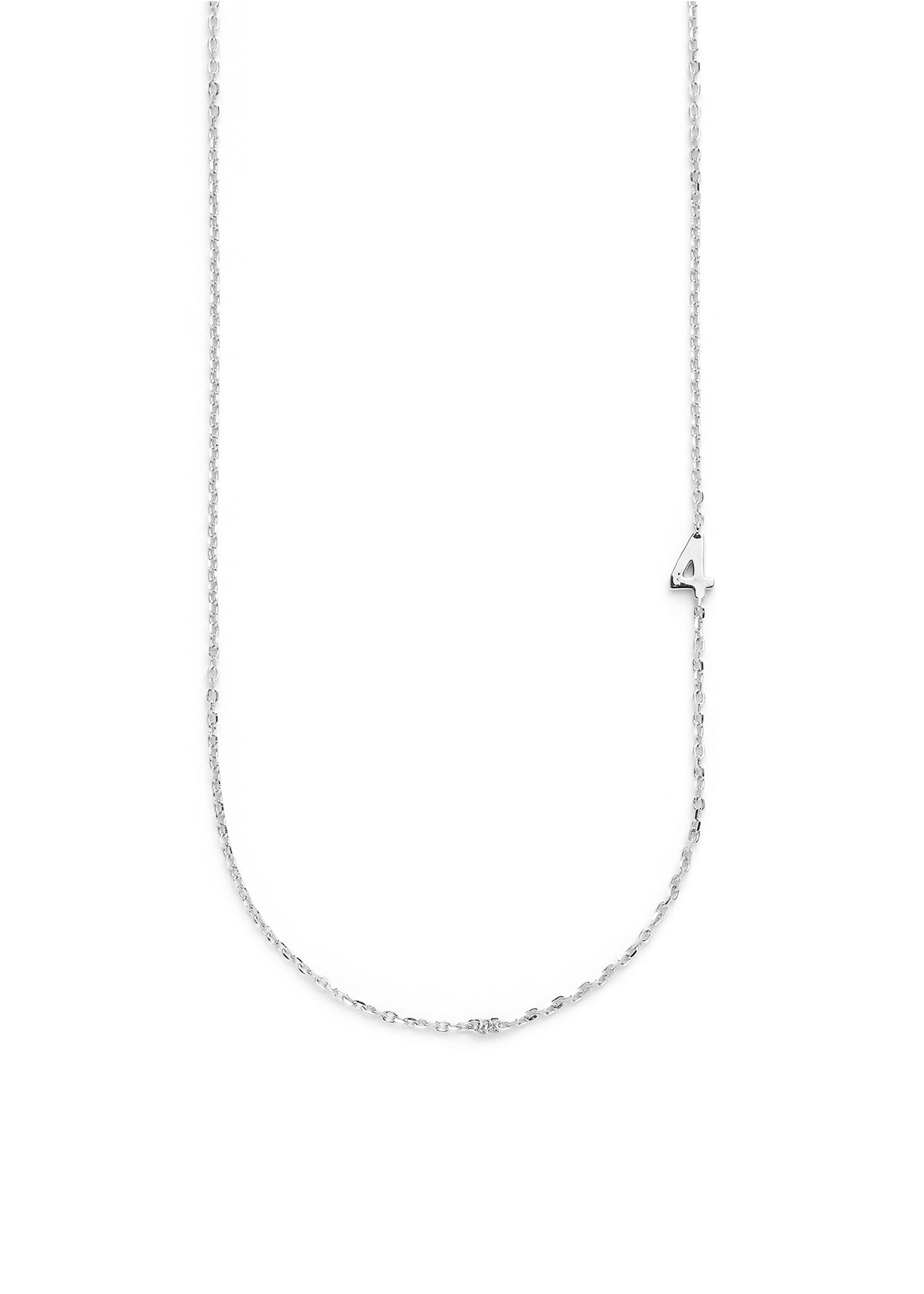 BIG NUMBER NECKLACE SILVER 40L - 4