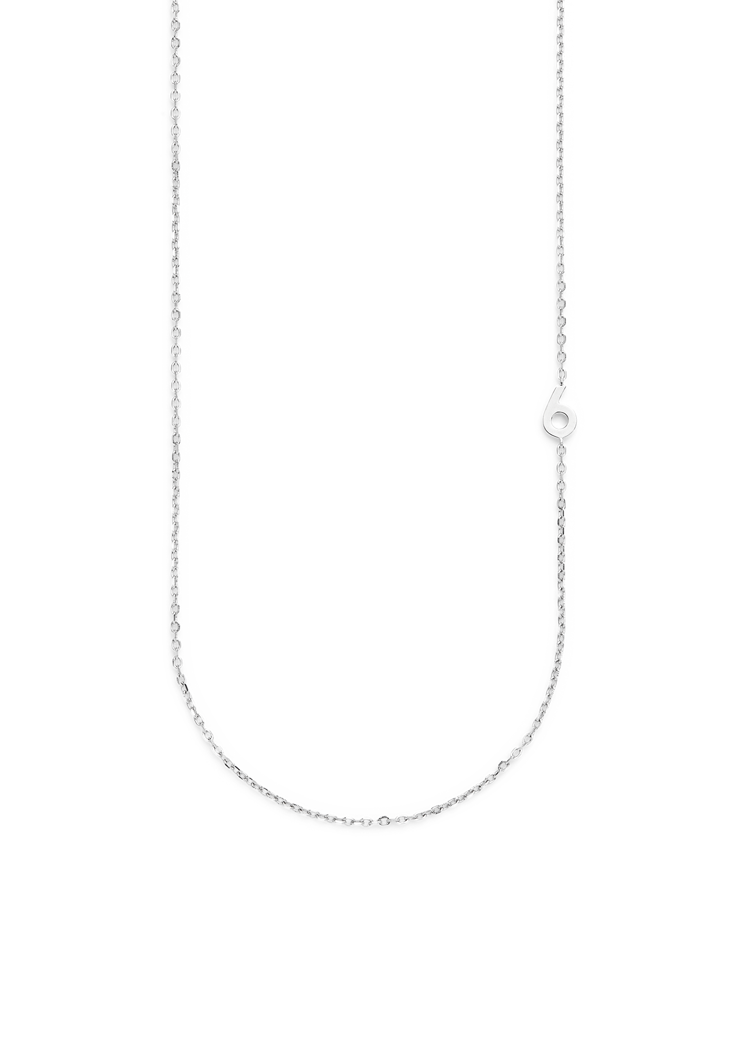 BIG NUMBER NECKLACE SILVER 40L - 6