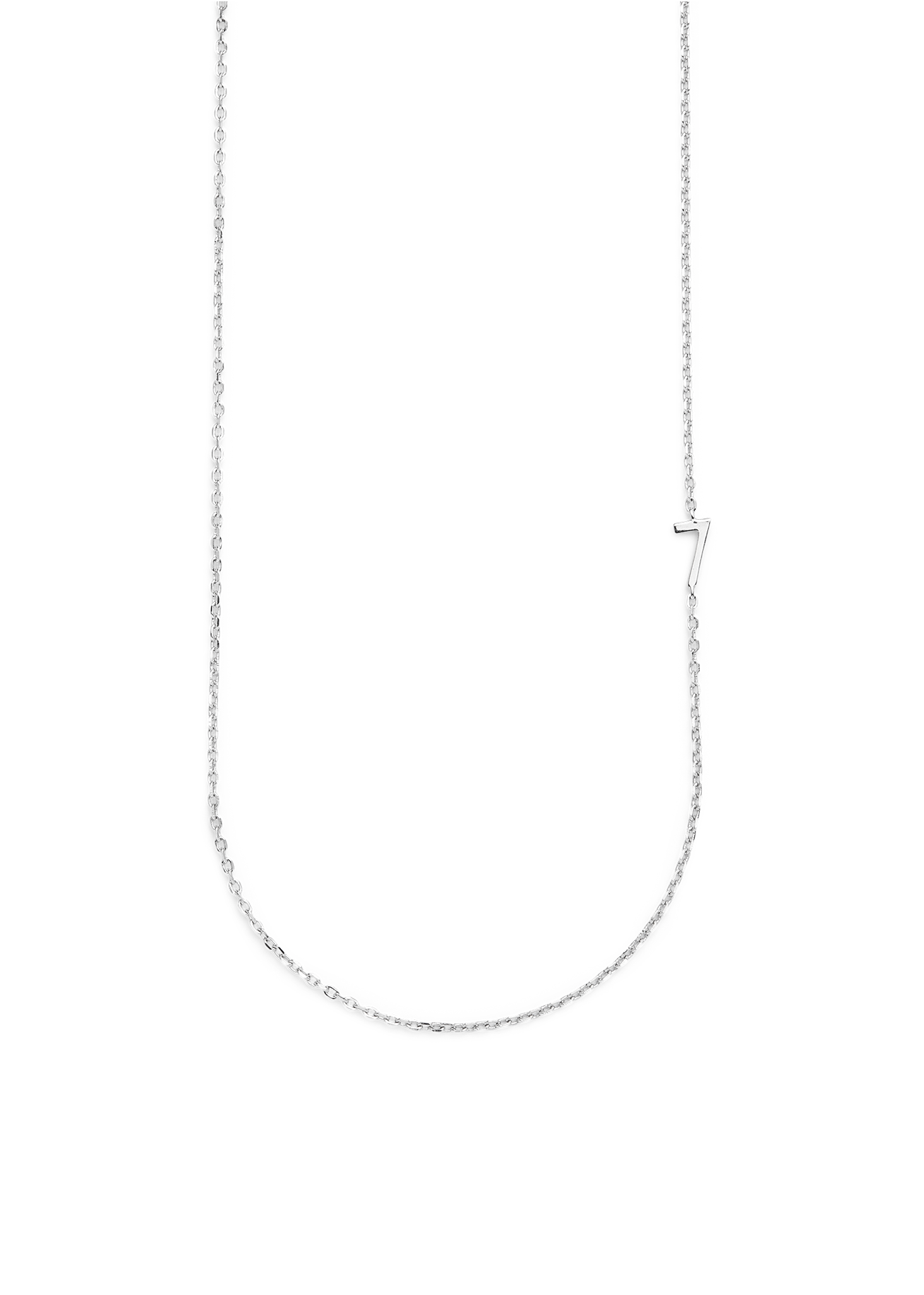 BIG NUMBER NECKLACE SILVER 40L - 7