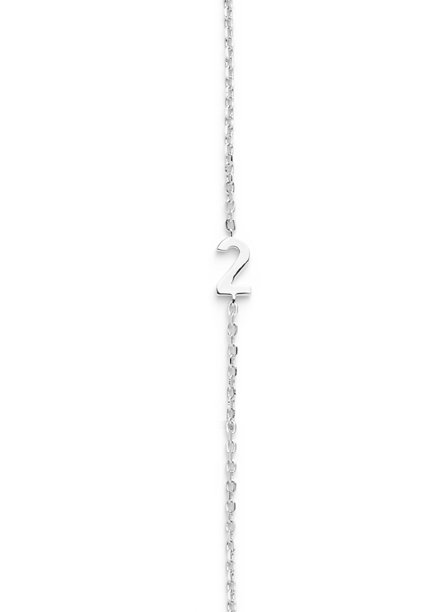 BIG NUMBER NECKLACE SILVER 40L - 2