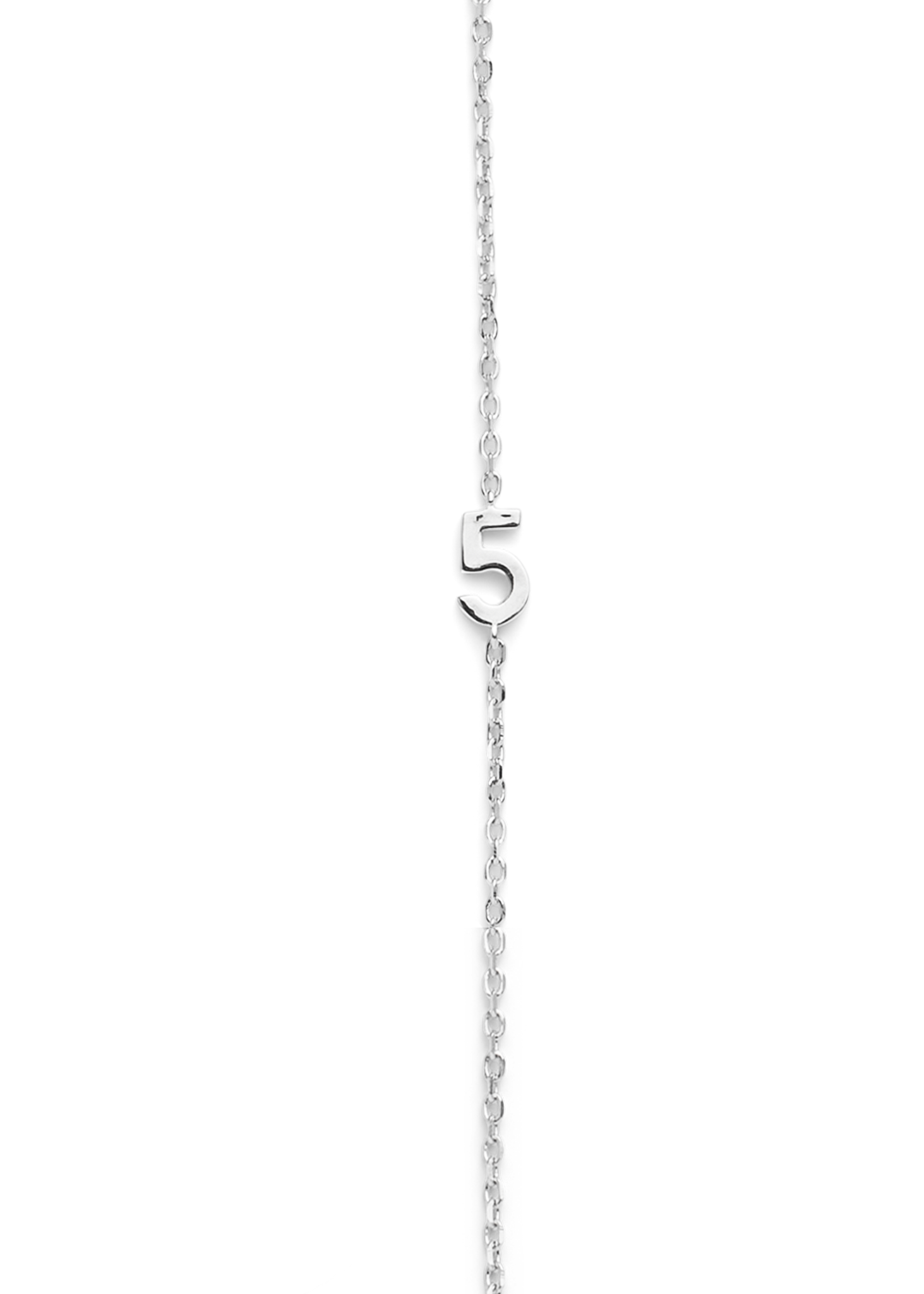 BIG NUMBER NECKLACE SILVER 50L - 5