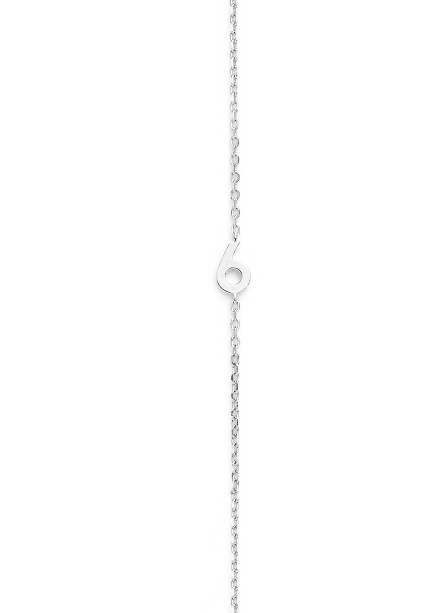 BIG NUMBER NECKLACE SILVER 50L - 6