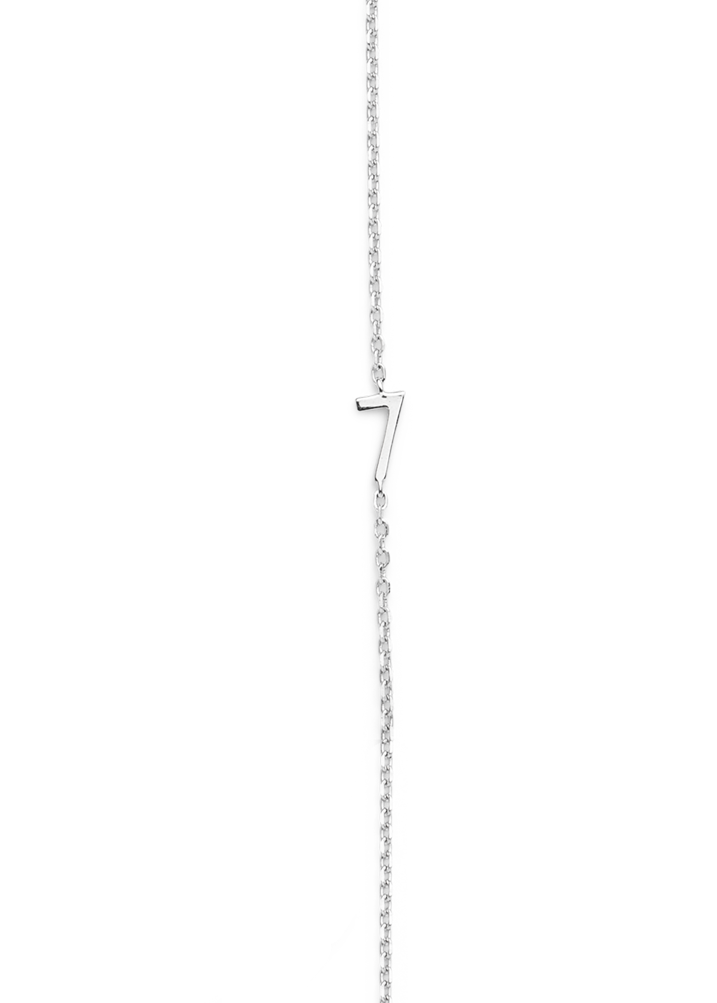 BIG NUMBER NECKLACE SILVER 50L - 7