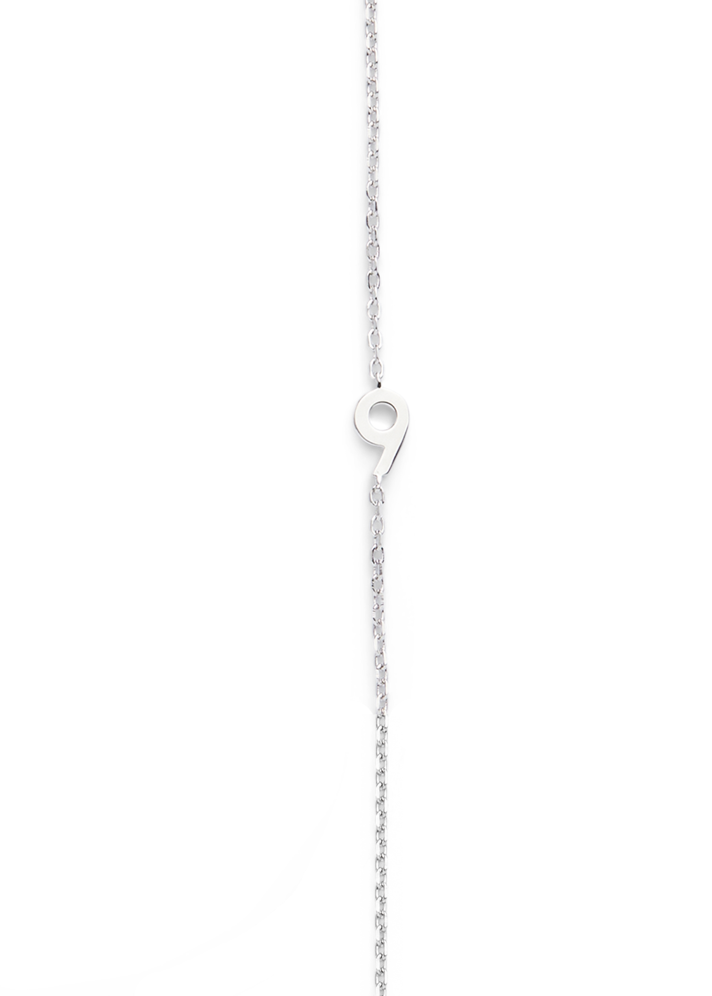 BIG NUMBER NECKLACE SILVER 40L - 9