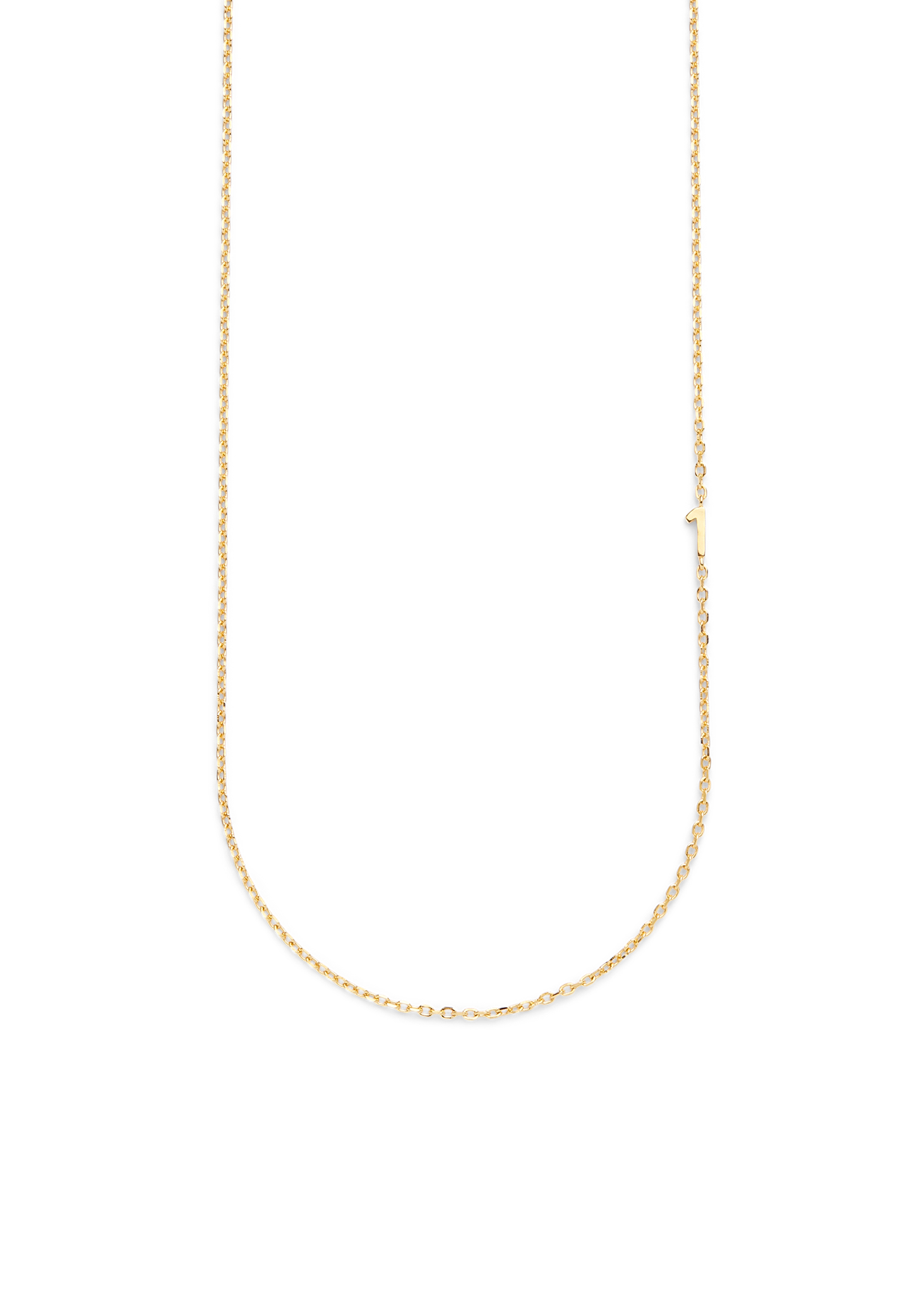 SMALL NUMBER NECKLACE GOLD 40L