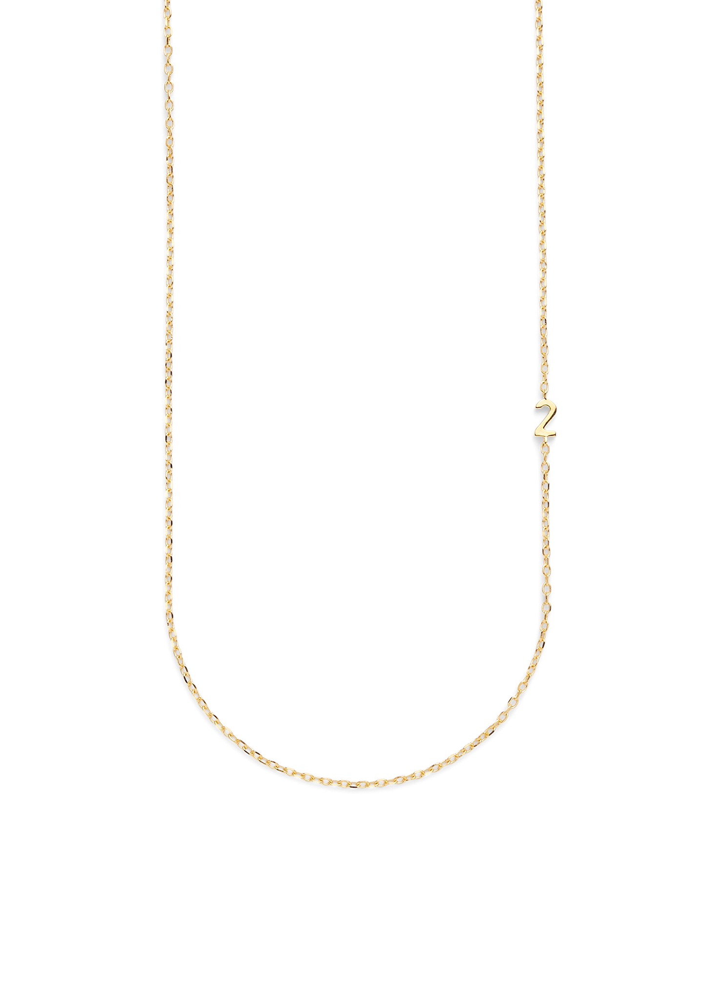 SMALL NUMBER NECKLACE PURE 18K GOLD 50L - 2