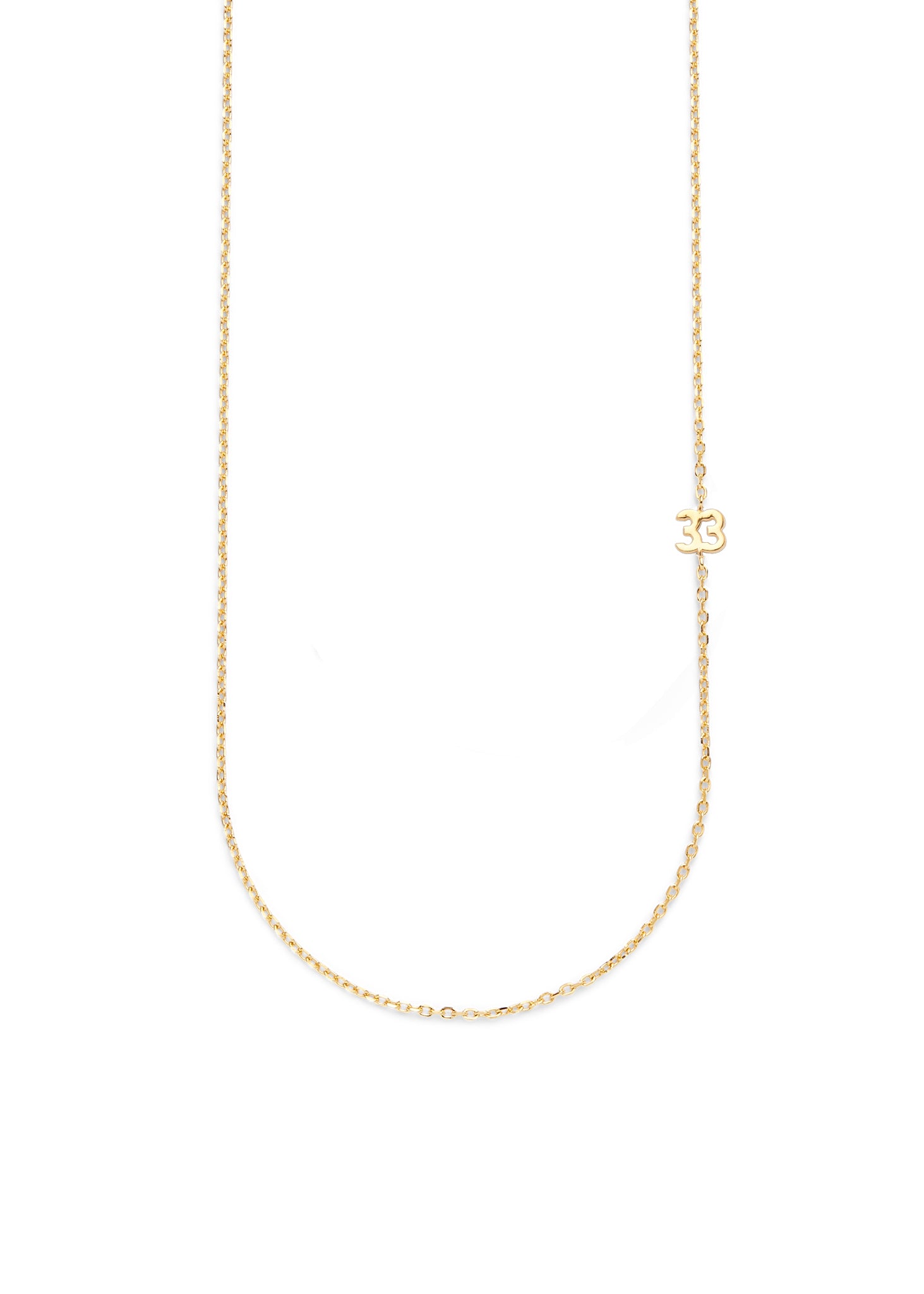 SMALL NUMBER NECKLACE GOLD 50L - 33