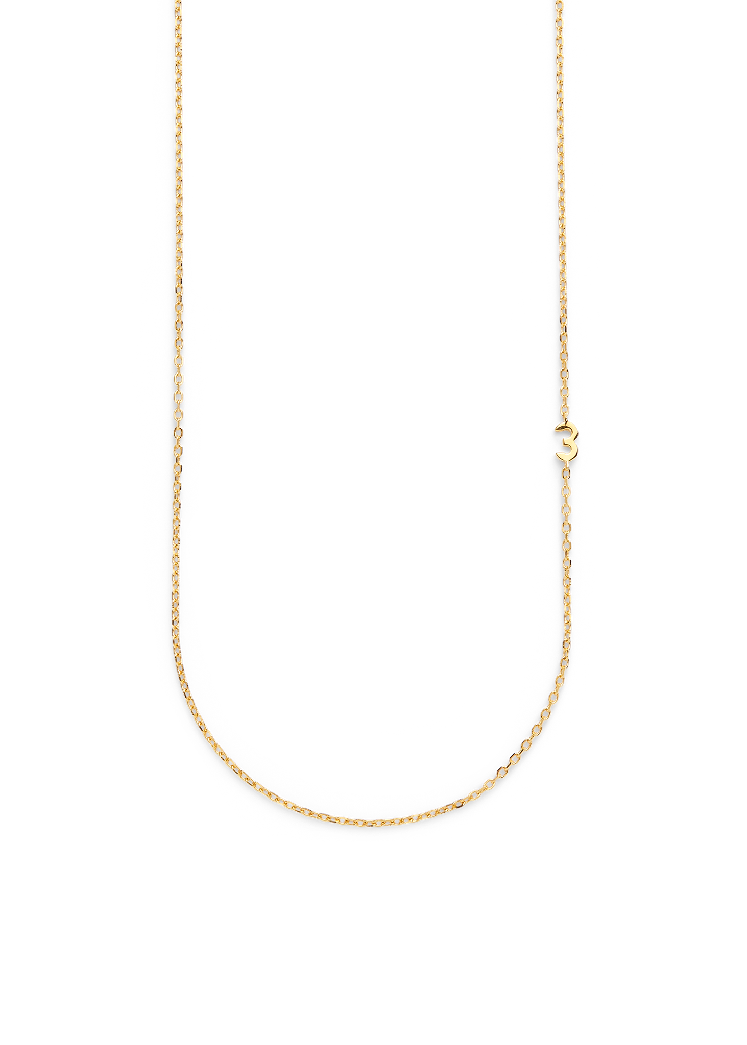 SMALL NUMBER NECKLACE GOLD 40L - 3