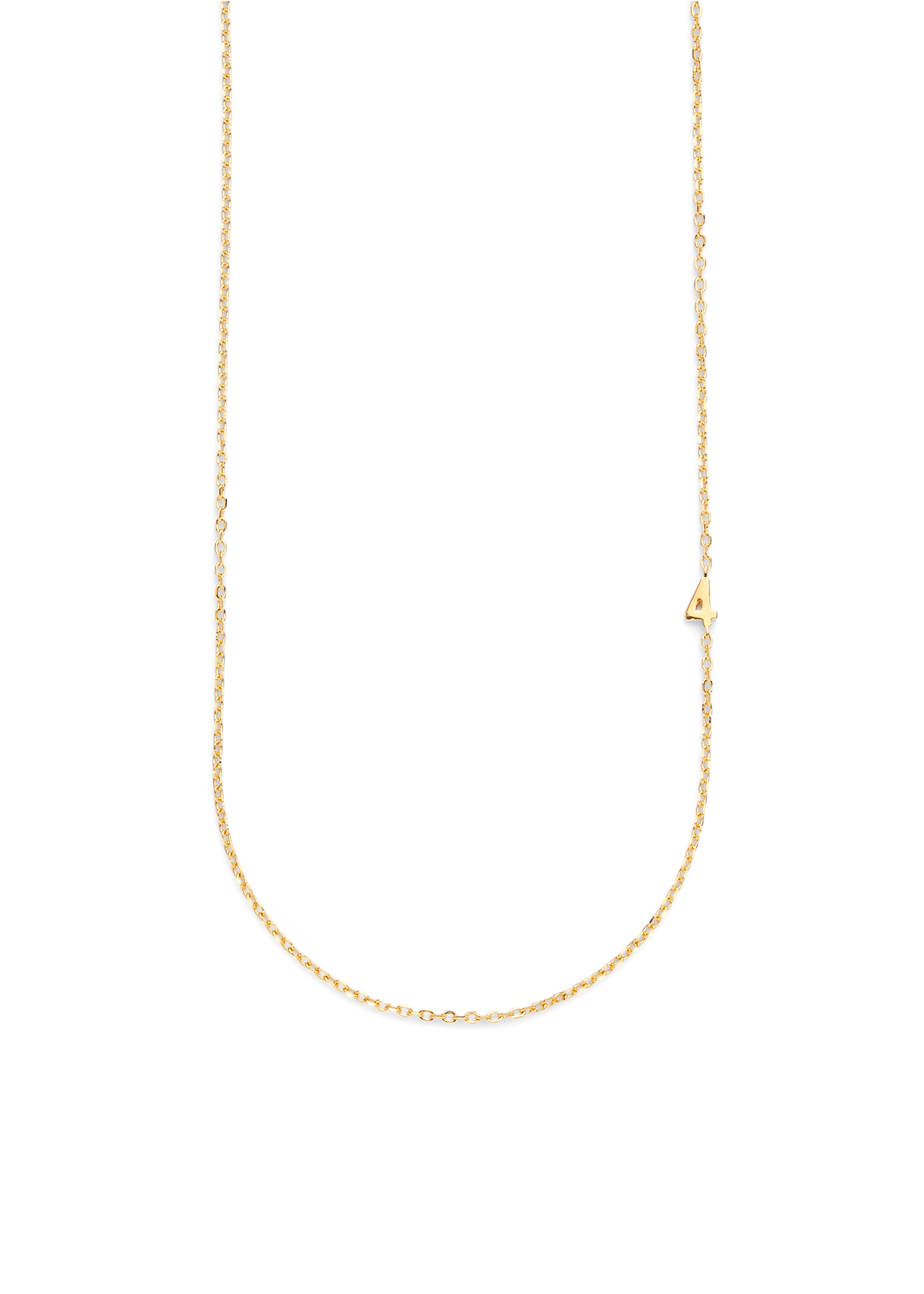 SMALL NUMBER NECKLACE PURE 18K GOLD 50L - 4