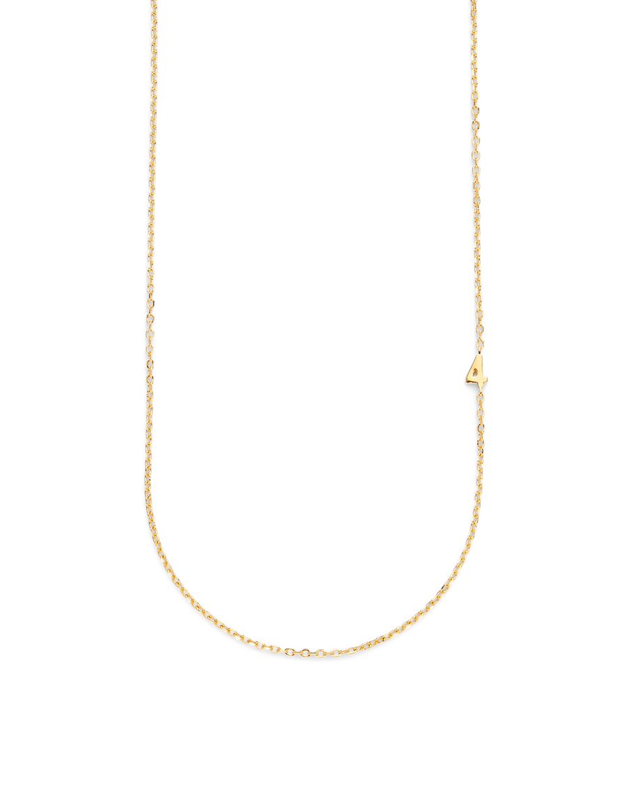 SMALL NUMBER NECKLACE PURE 18K GOLD 40L - 4
