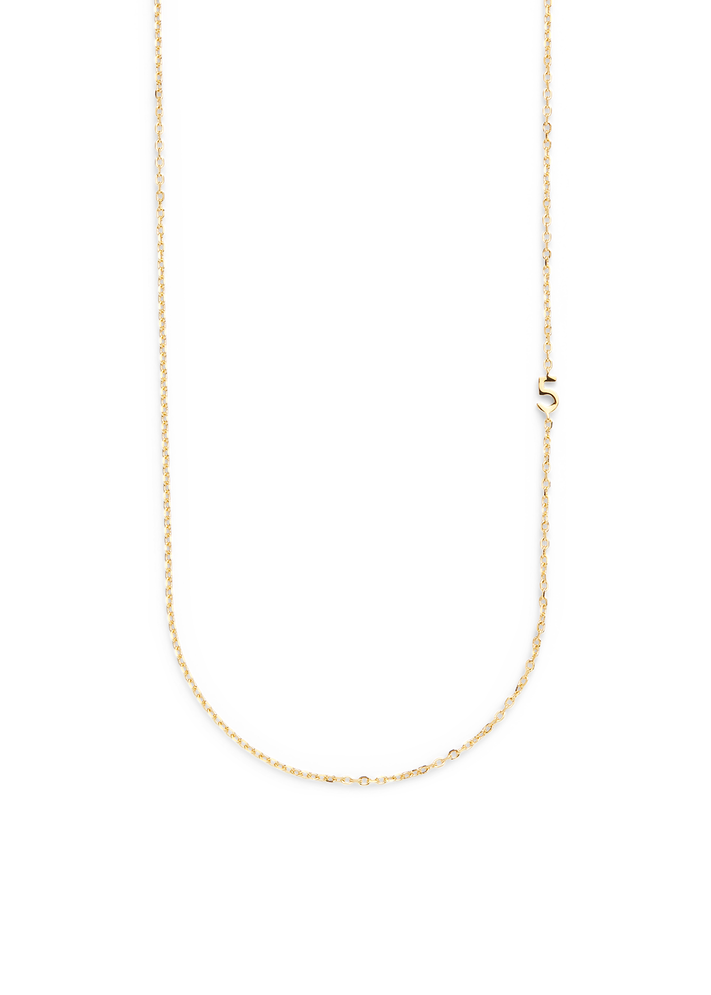 SMALL NUMBER NECKLACE GOLD 50L - 5