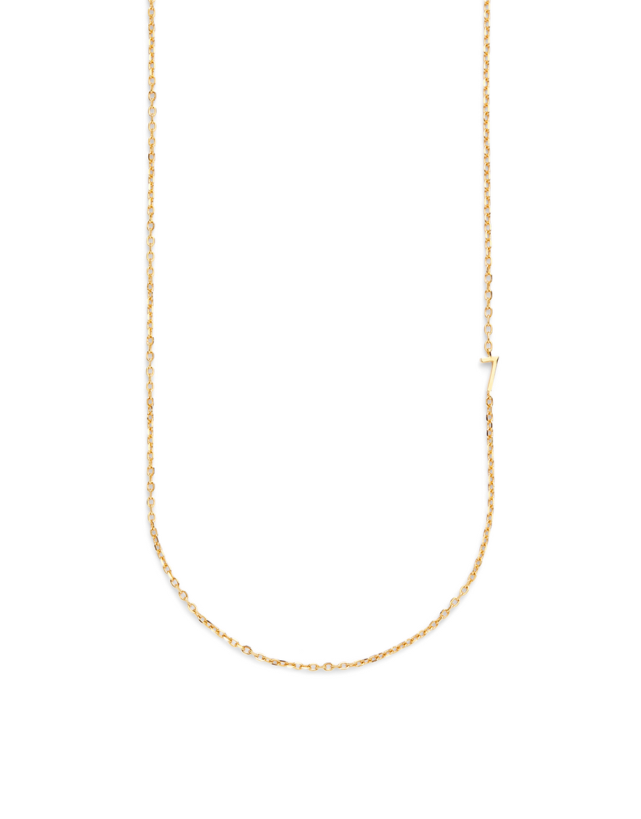 SMALL NUMBER NECKLACE PURE 18K GOLD 40L - 7