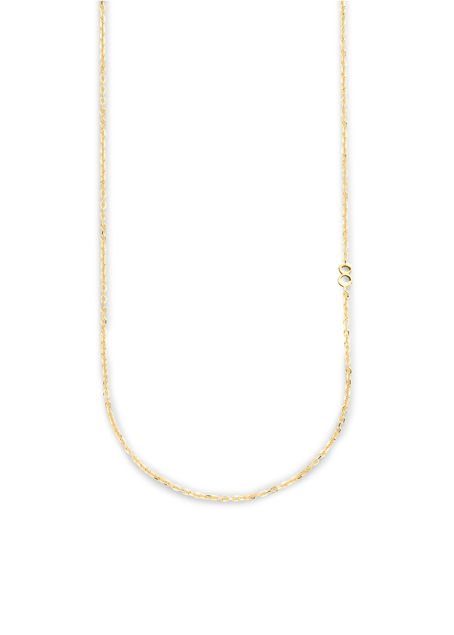 SMALL NUMBER NECKLACE GOLD 40L - 8