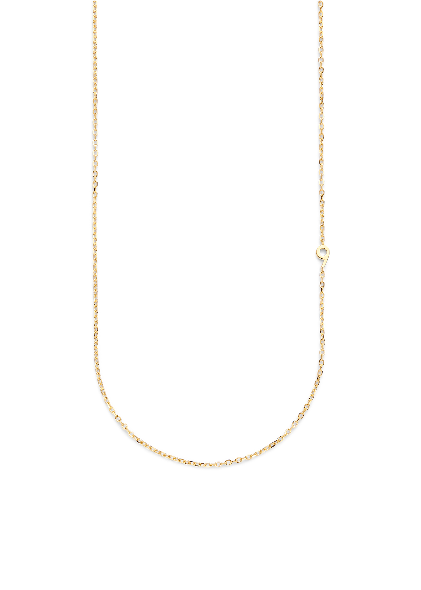 SMALL NUMBER NECKLACE GOLD 50L - 9