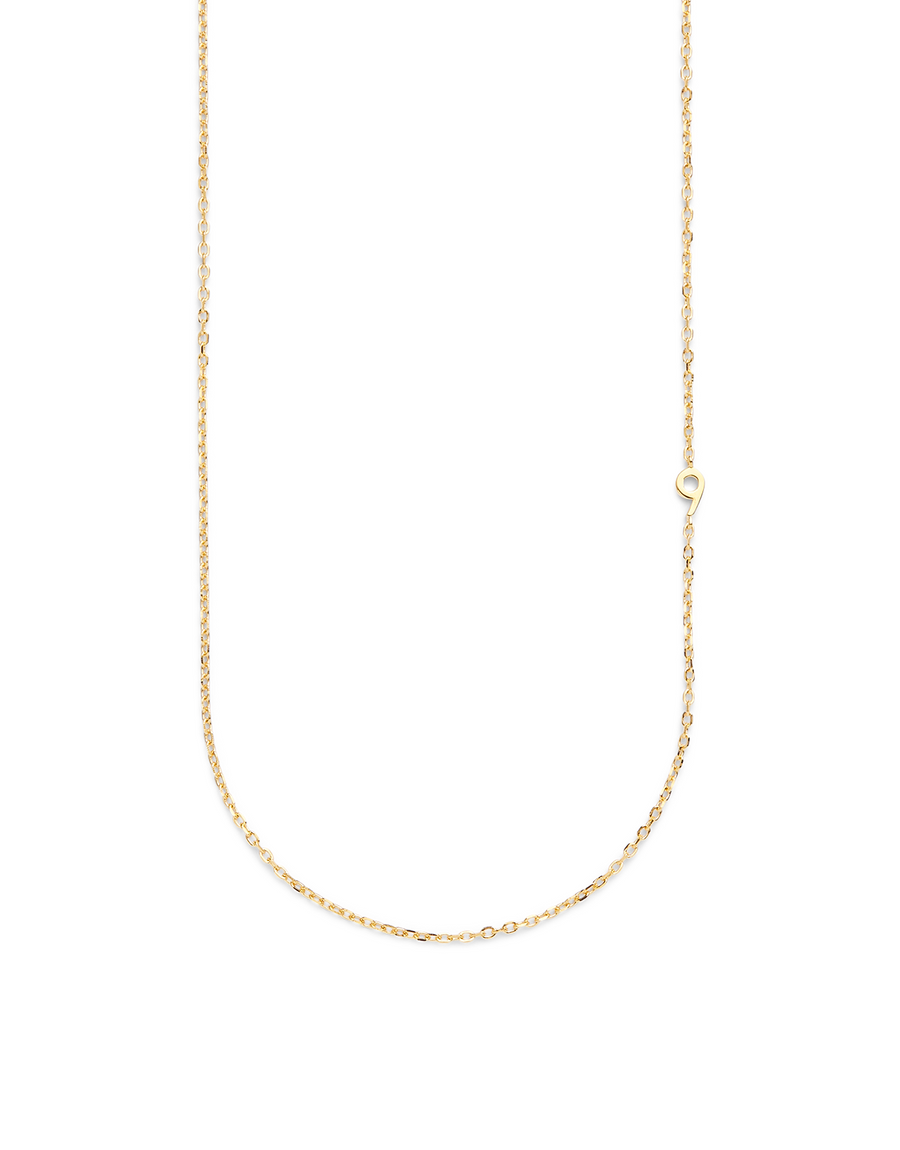 SMALL NUMBER NECKLACE PURE 18K GOLD 40L - 9