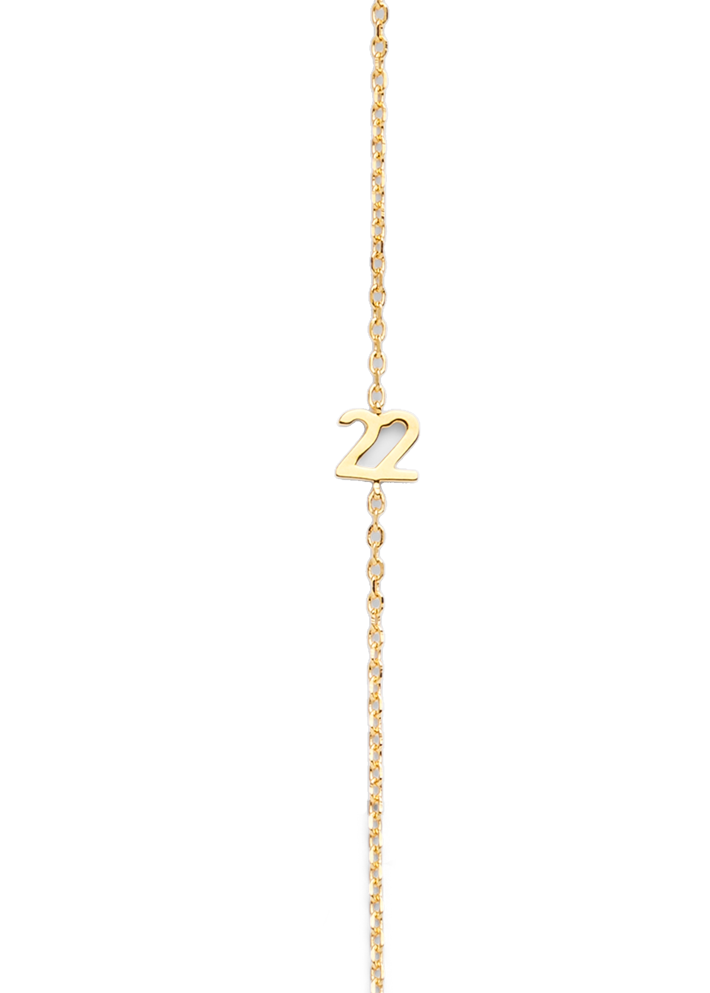 SMALL NUMBER NECKLACE GOLD 40L - 22