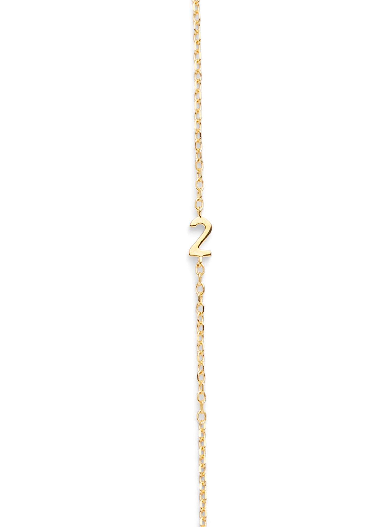 SMALL NUMBER NECKLACE PURE 18K GOLD 50L - 2