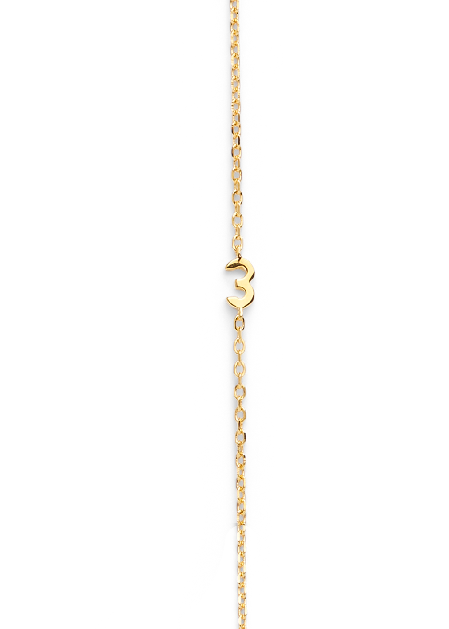 SMALL NUMBER NECKLACE GOLD 40L - 3