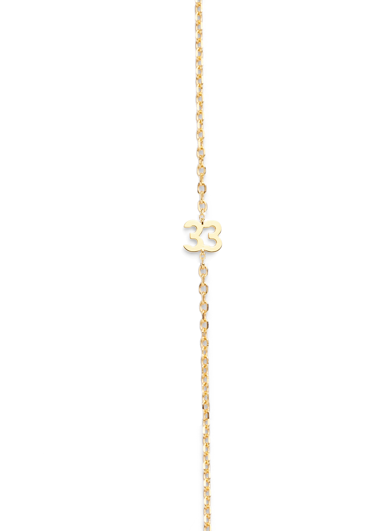 SMALL NUMBER NECKLACE GOLD 40L - 33