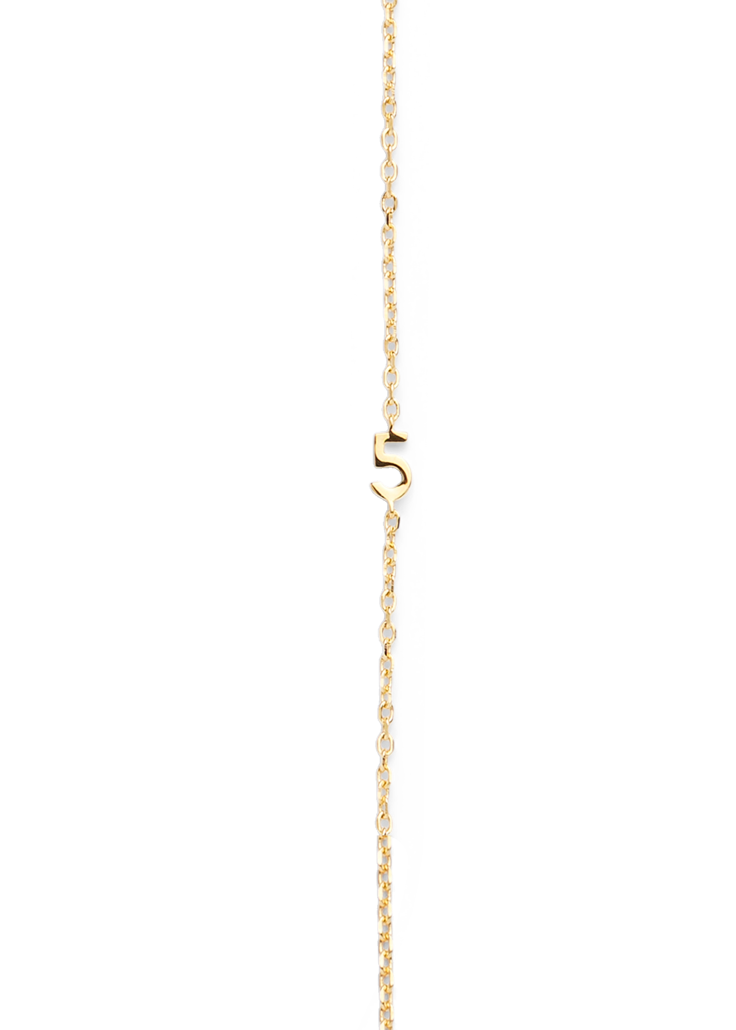 SMALL NUMBER NECKLACE GOLD 40L - 5