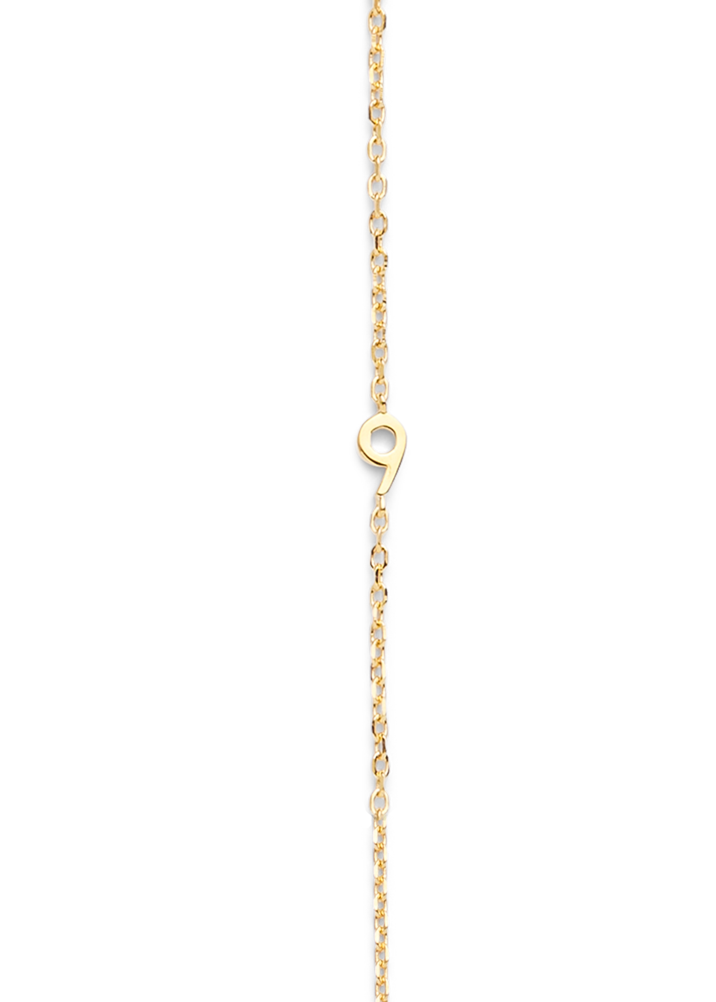 SMALL NUMBER NECKLACE PURE 18K GOLD 50L - 9