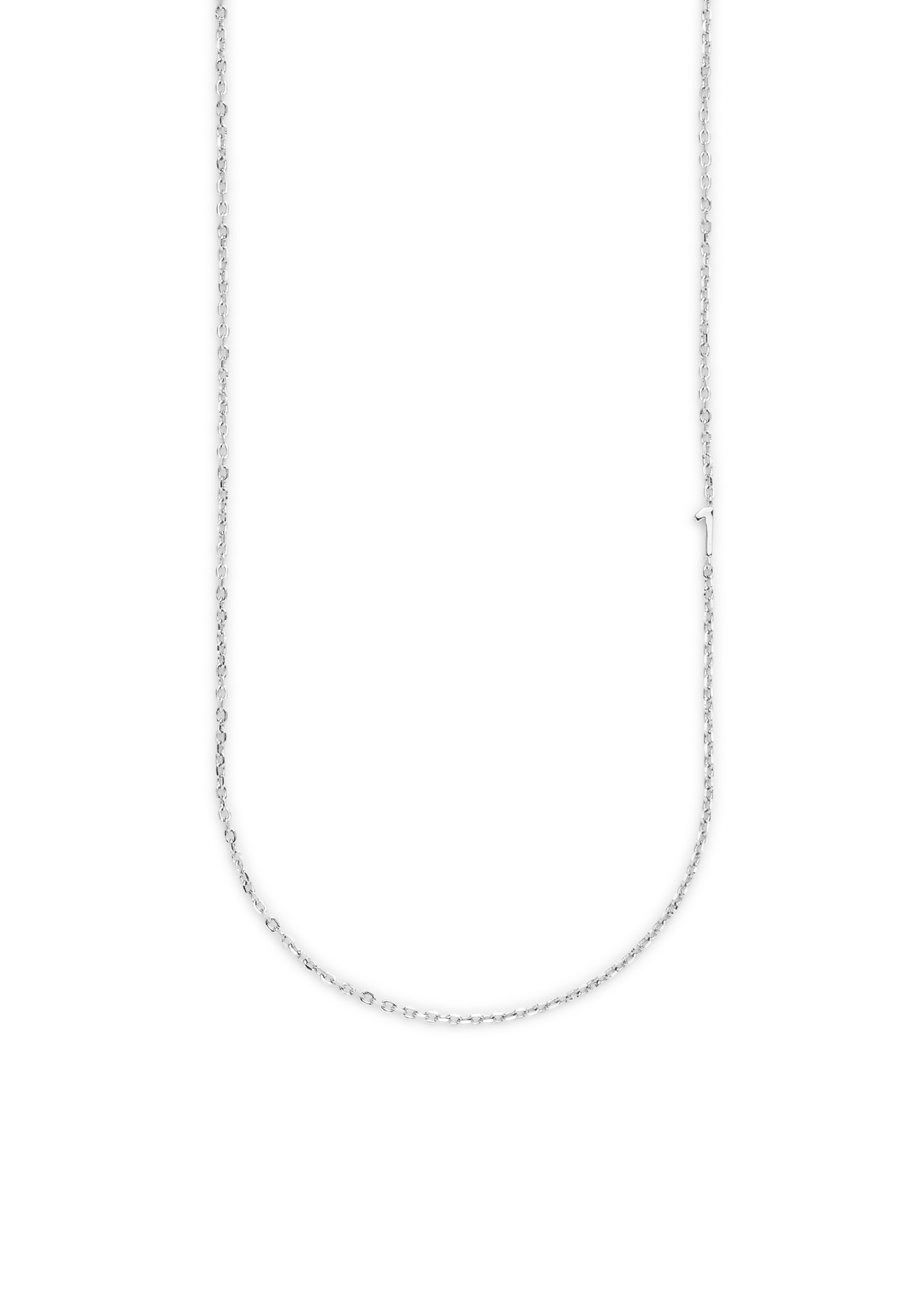 SMALL NUMBER NECKLACE SILVER 40L