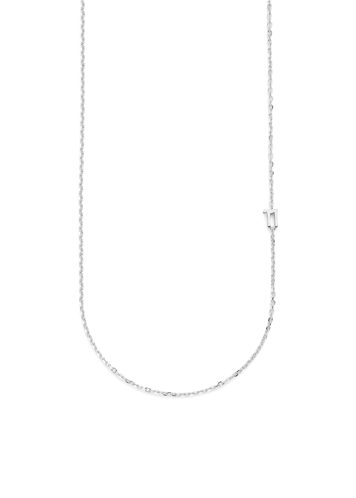 SMALL NUMBER NECKLACE SILVER 40L - 11