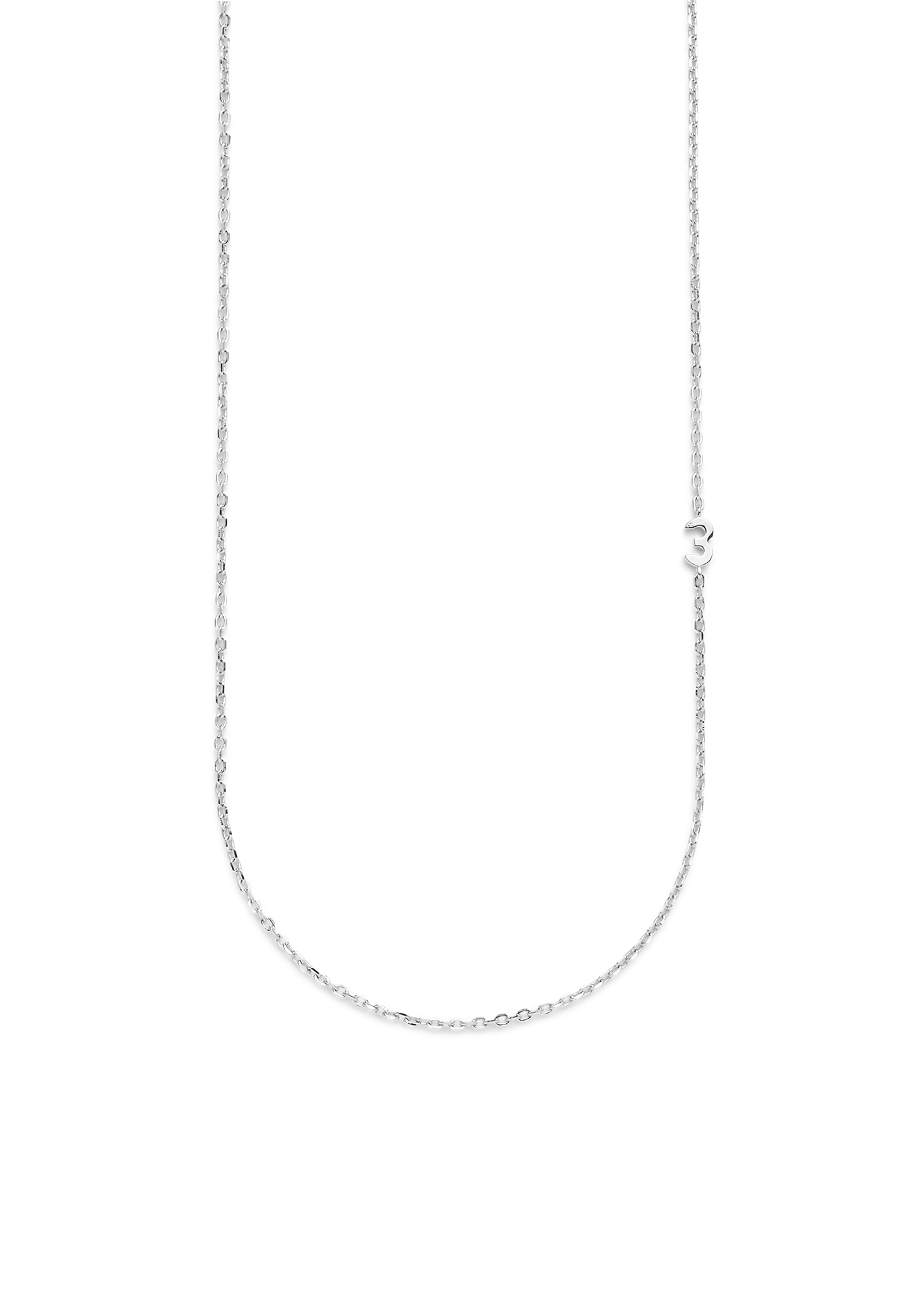 SMALL NUMBER NECKLACE SILVER 40L - 3