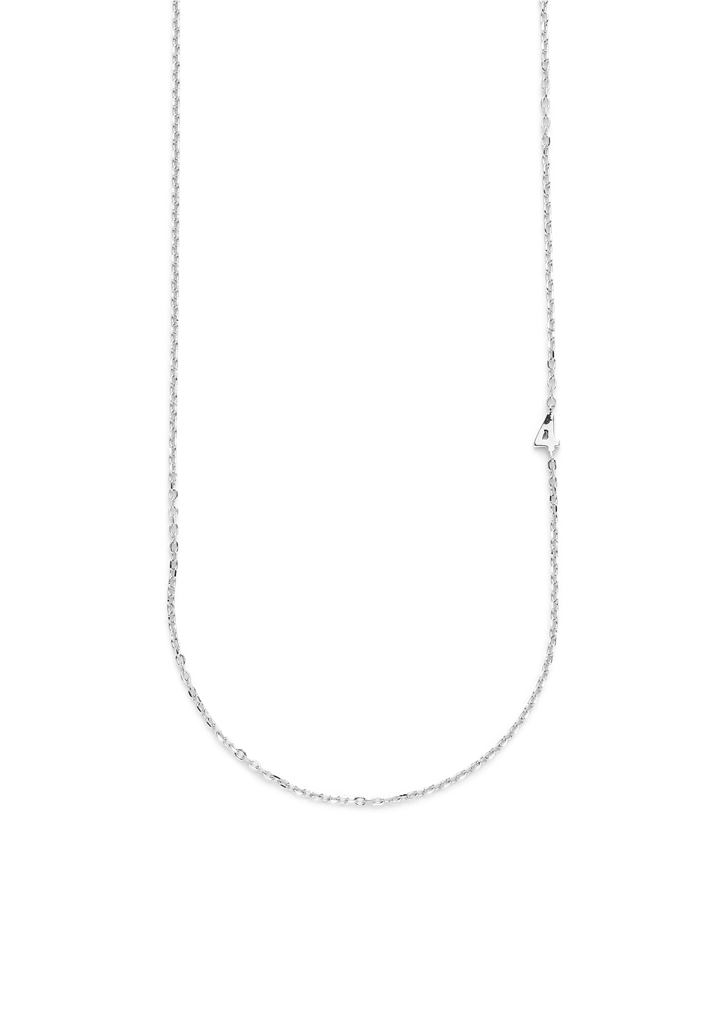 SMALL NUMBER NECKLACE SILVER 40L - 4