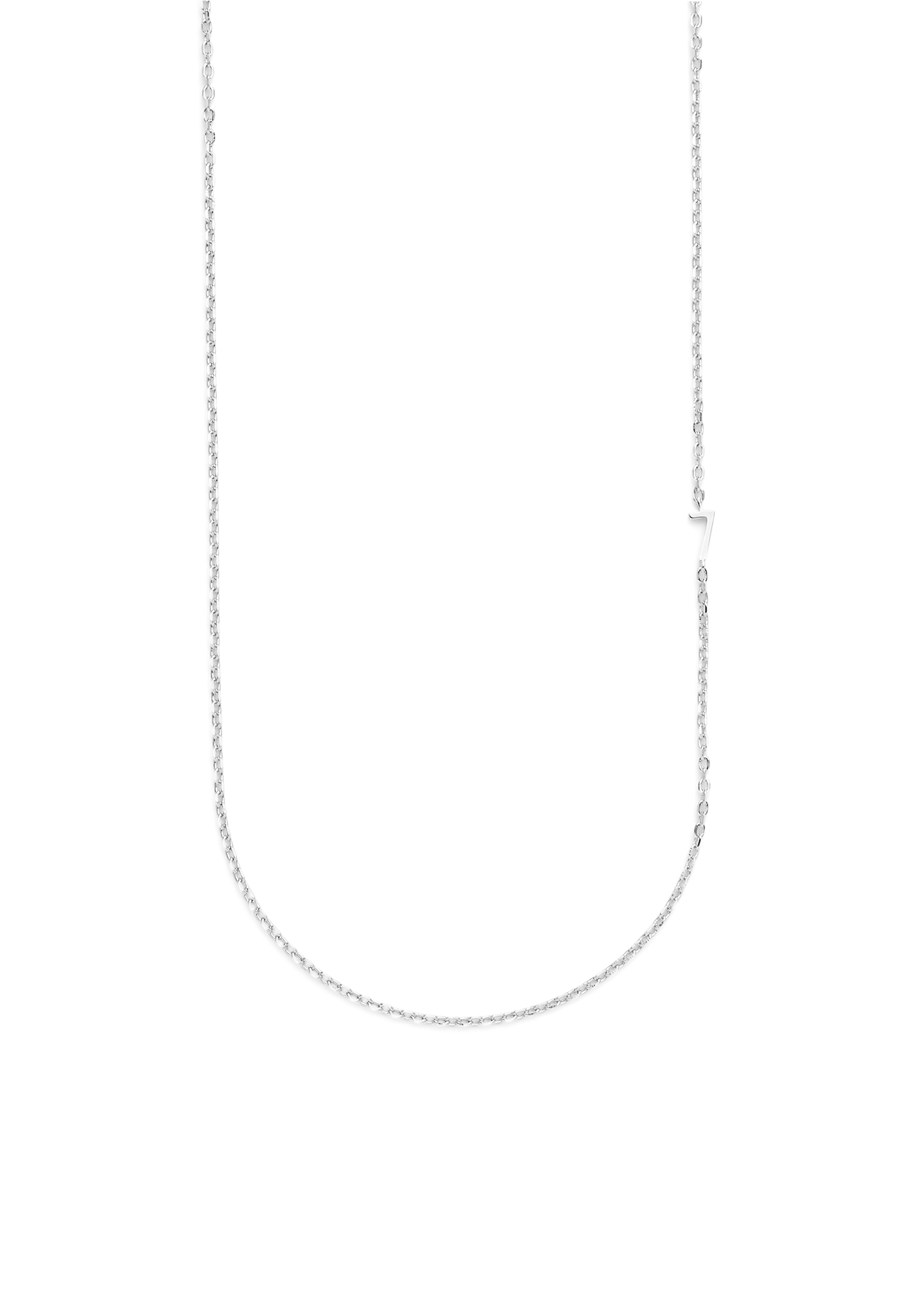 SMALL NUMBER NECKLACE SILVER 40L - 7