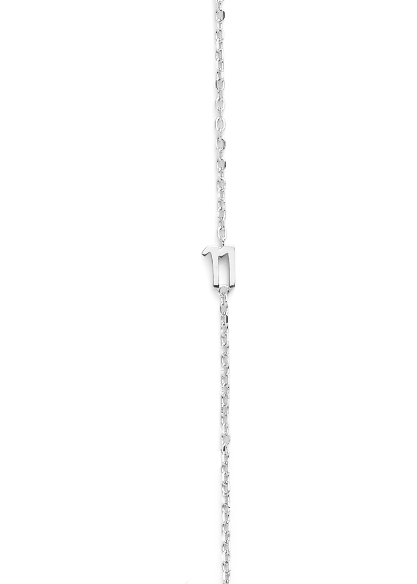 SMALL NUMBER NECKLACE SILVER 40L - 11