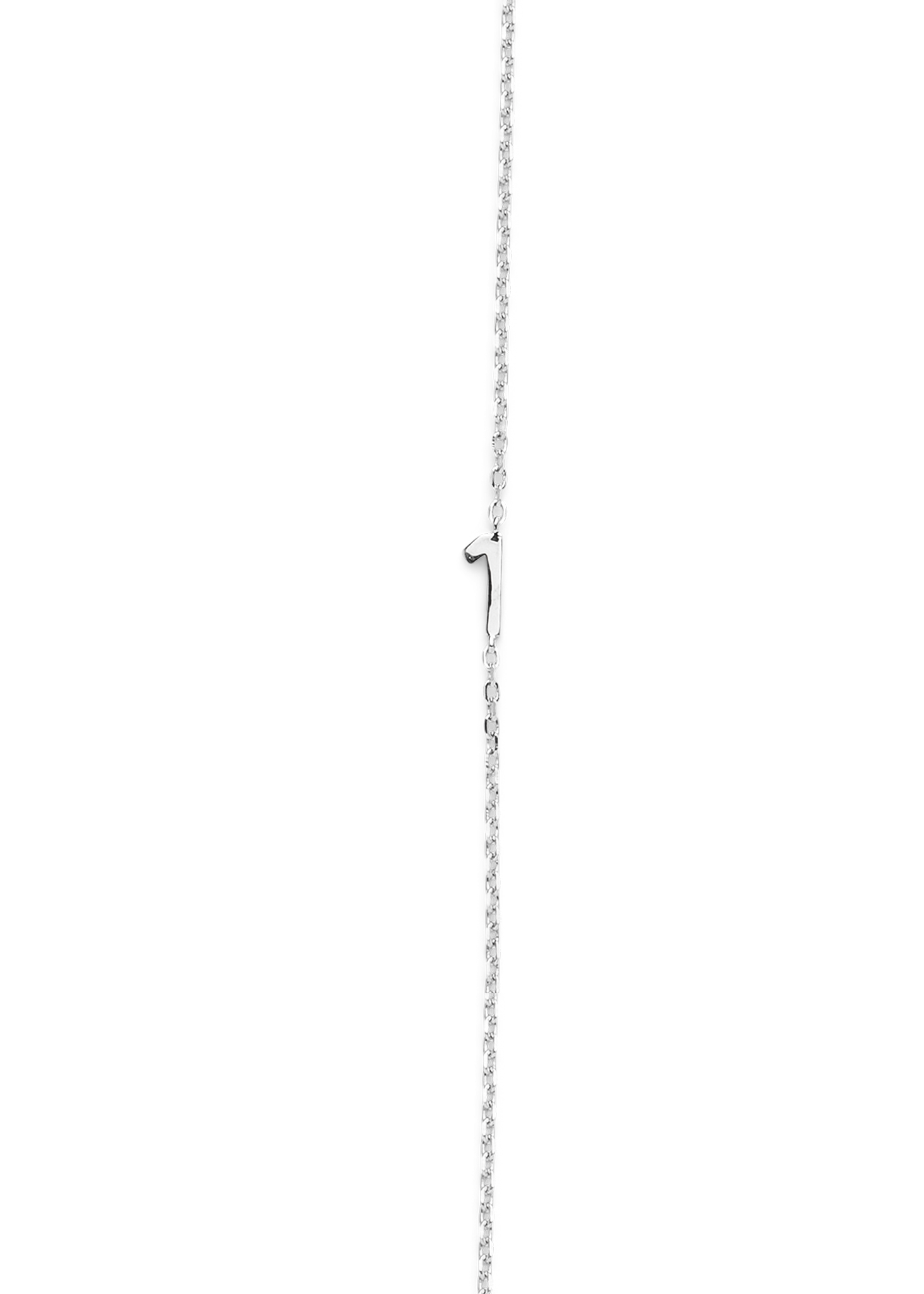 SMALL NUMBER NECKLACE SILVER 50L - 1