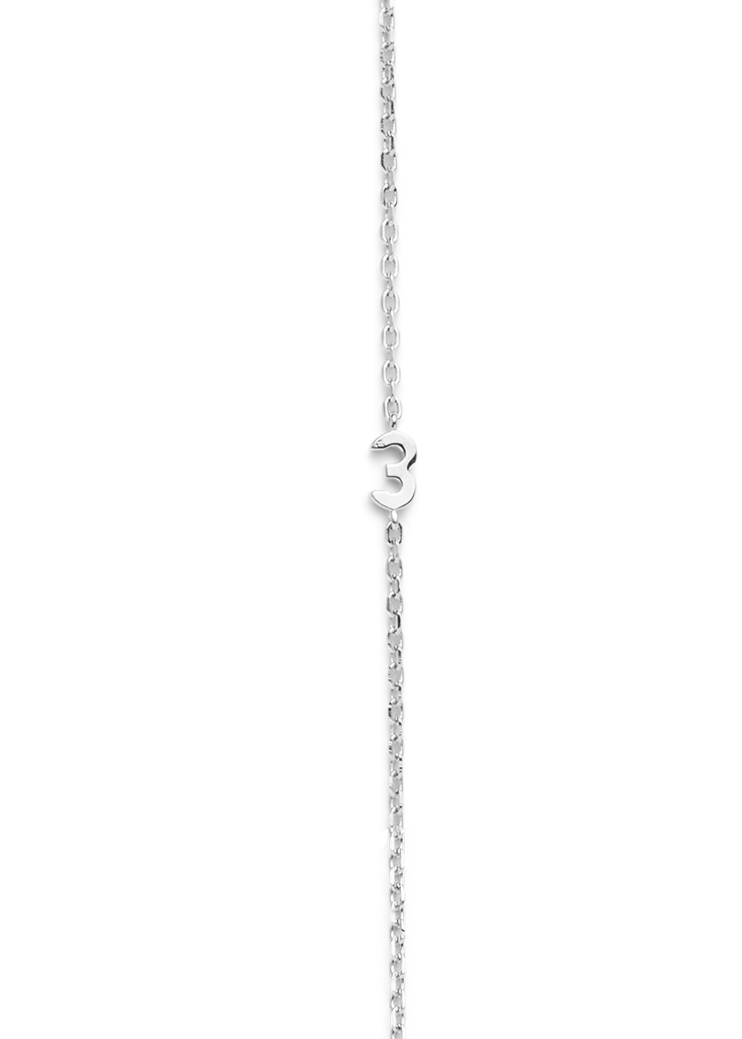 SMALL NUMBER NECKLACE SILVER 40L - 3