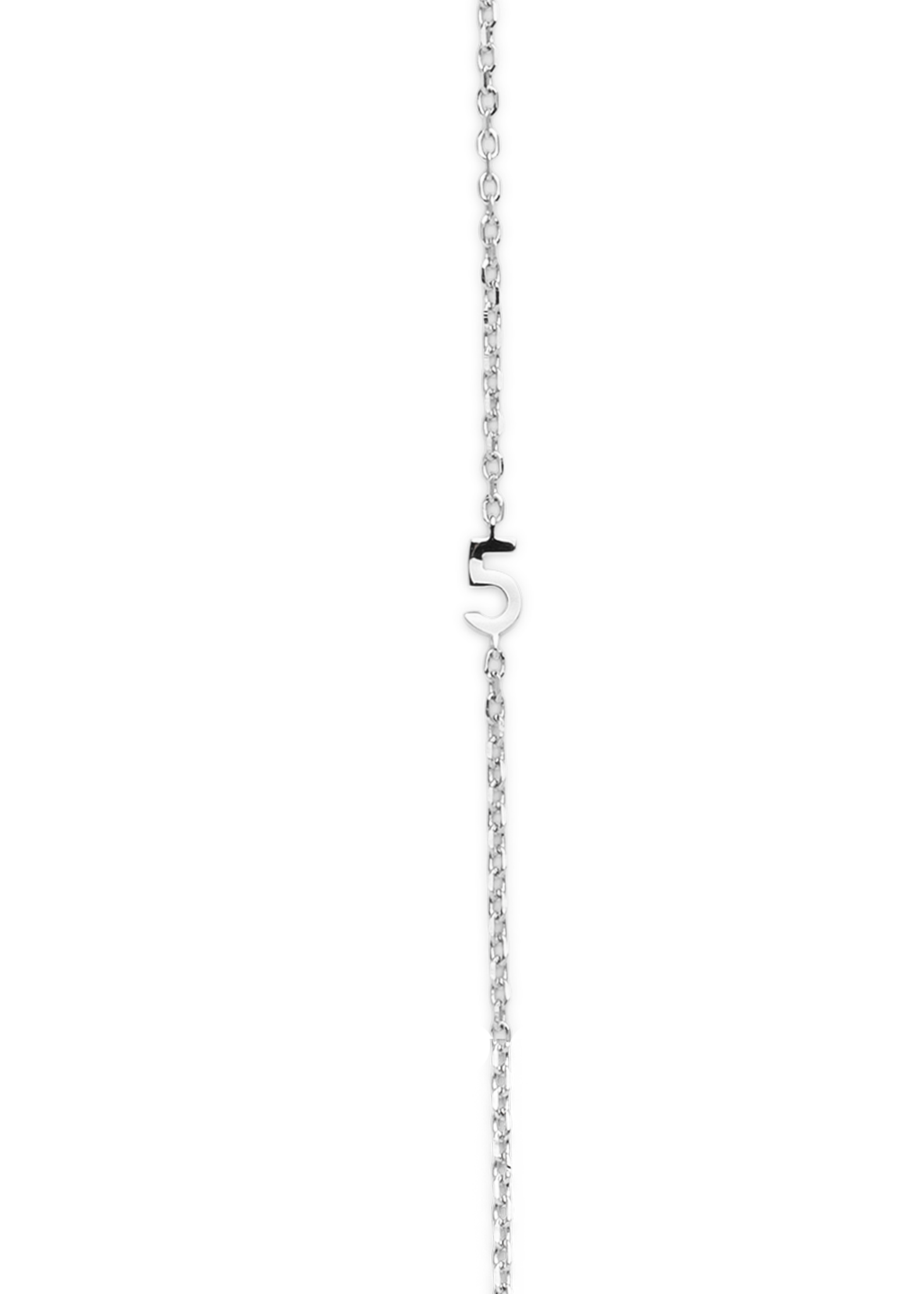 SMALL NUMBER NECKLACE SILVER 40L - 5