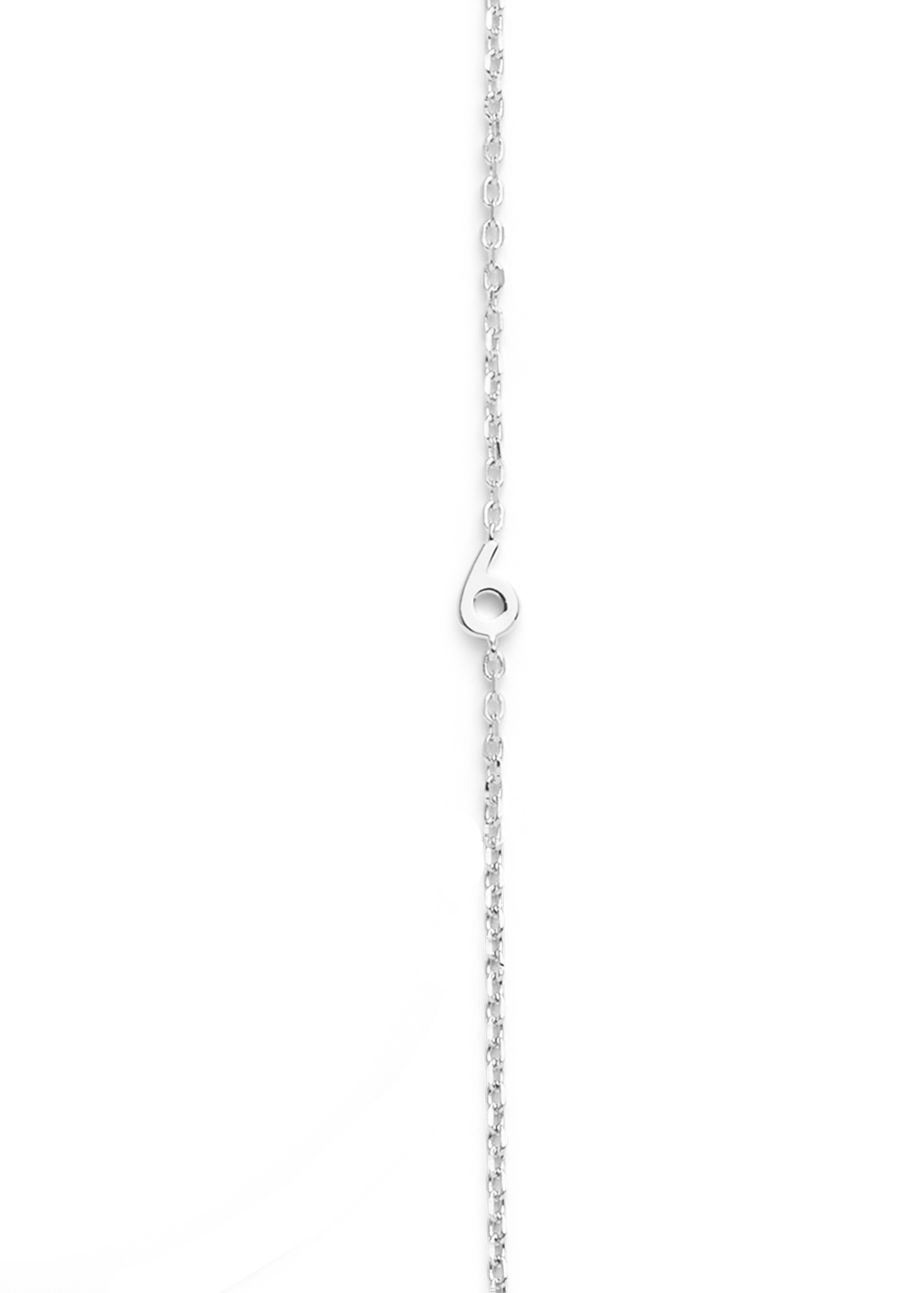 SMALL NUMBER NECKLACE SILVER 40L - 6