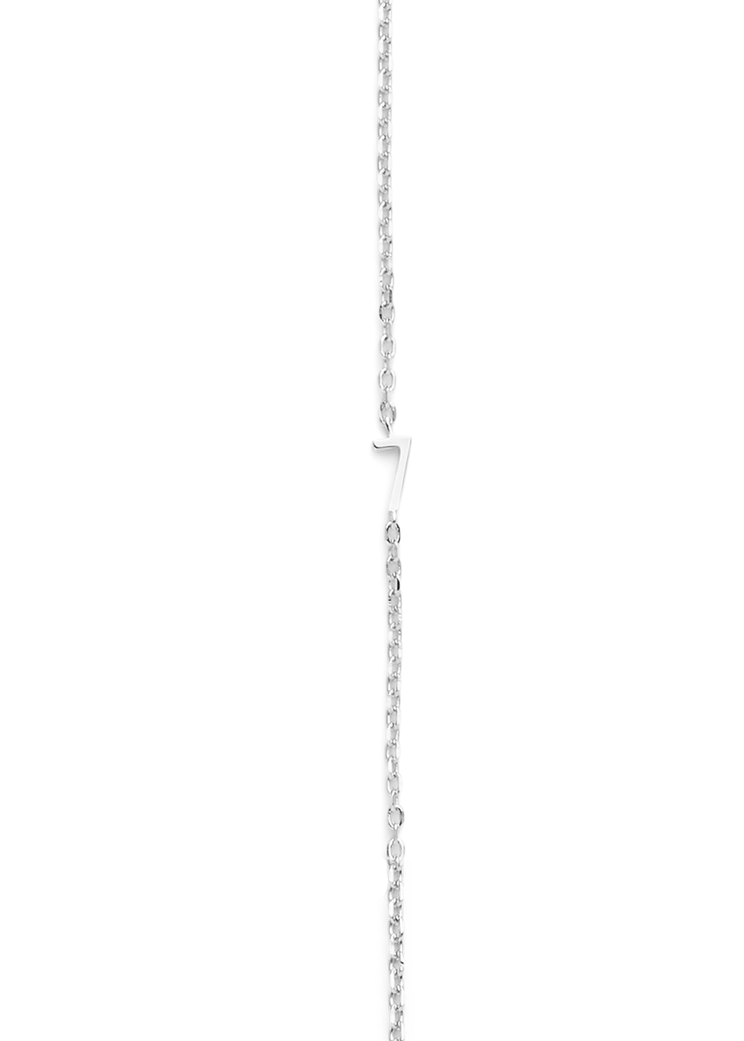 SMALL NUMBER NECKLACE SILVER 40L - 7