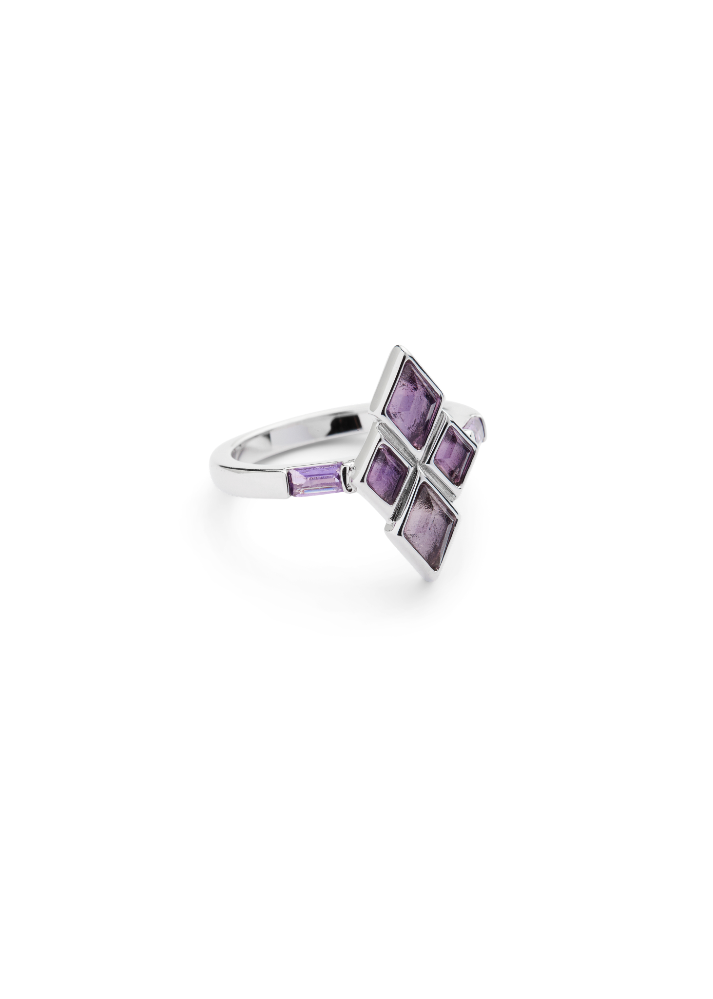 SIGNATURE RING SILVER AMETHYST