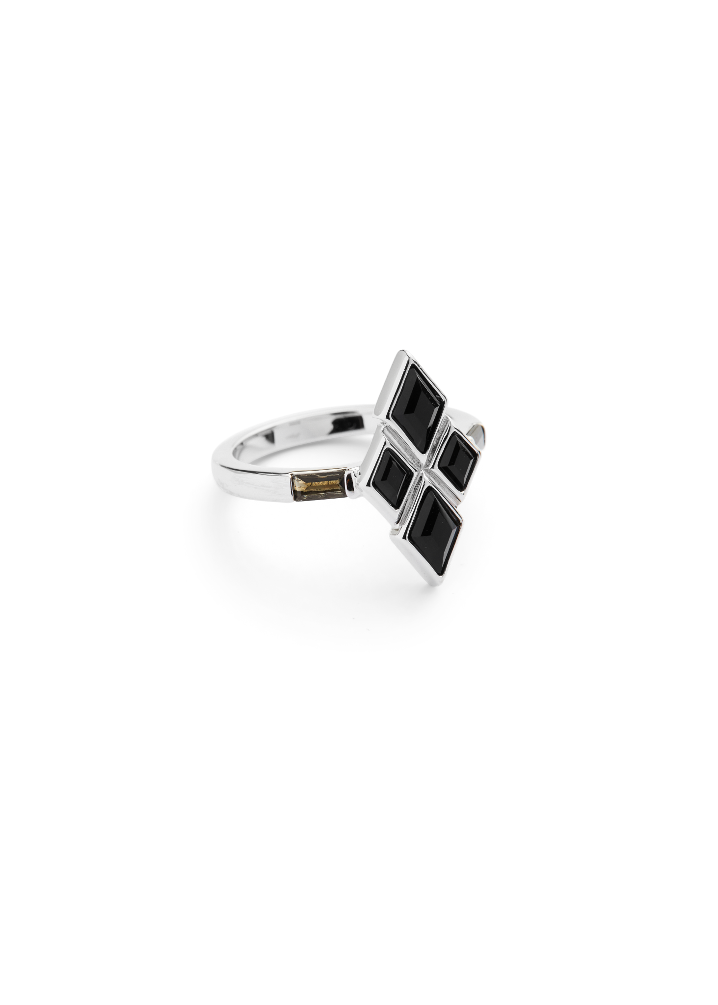 SIGNATURE RING SILVER BLACK OBSIDIAN