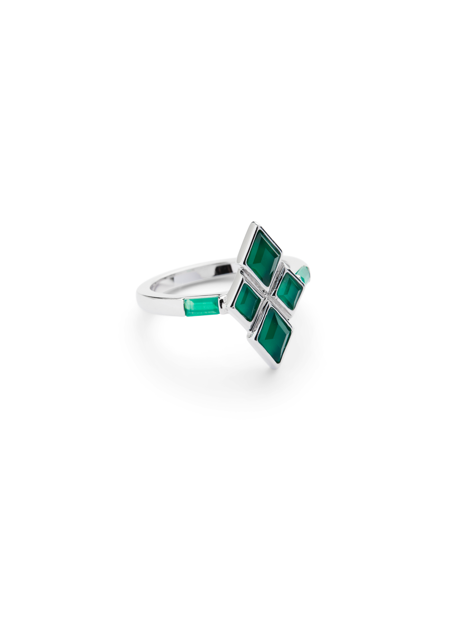 SIGNATURE RING SILVER GREEN ONYX