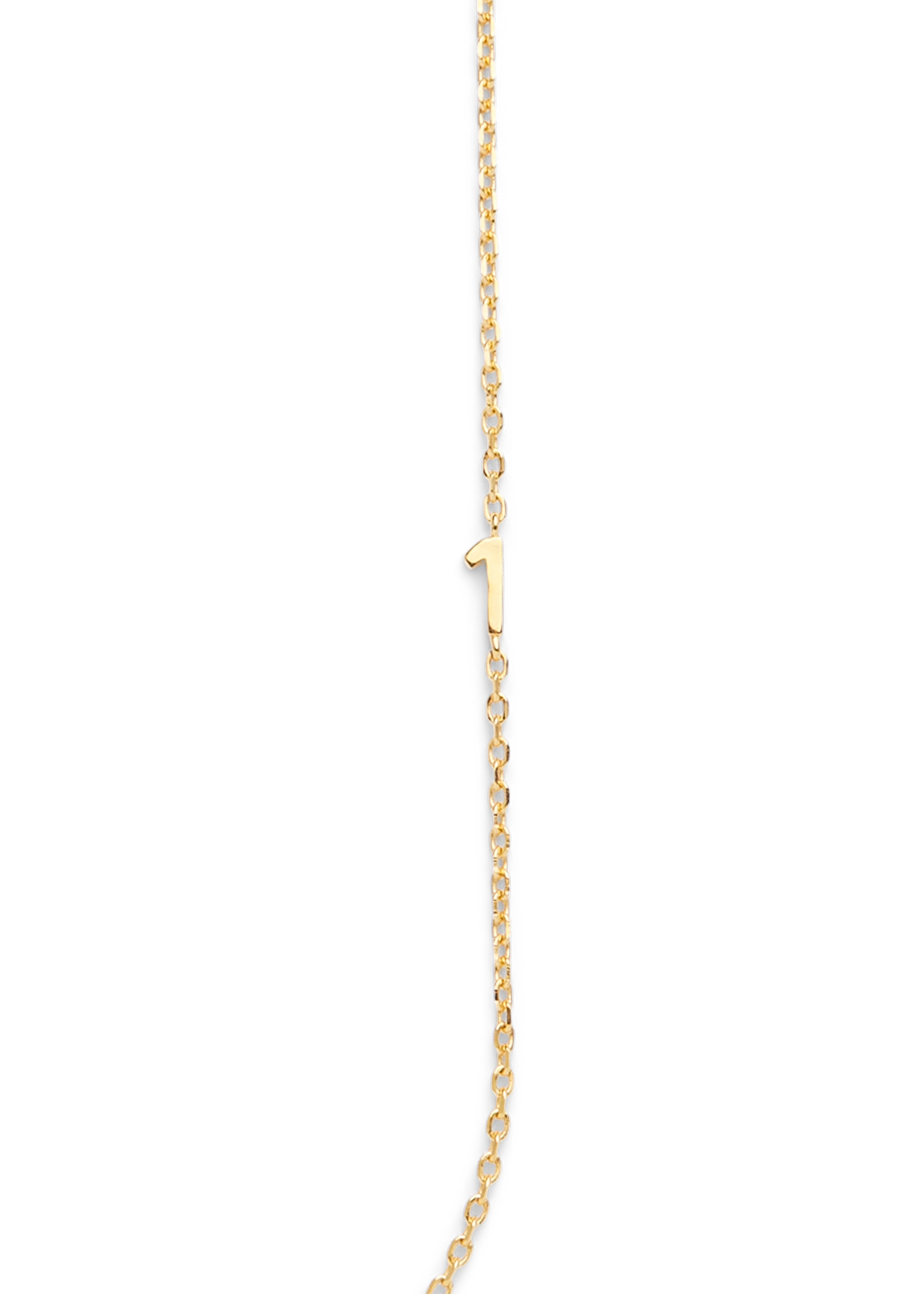 SMALL NUMBER NECKLACE GOLD 40L